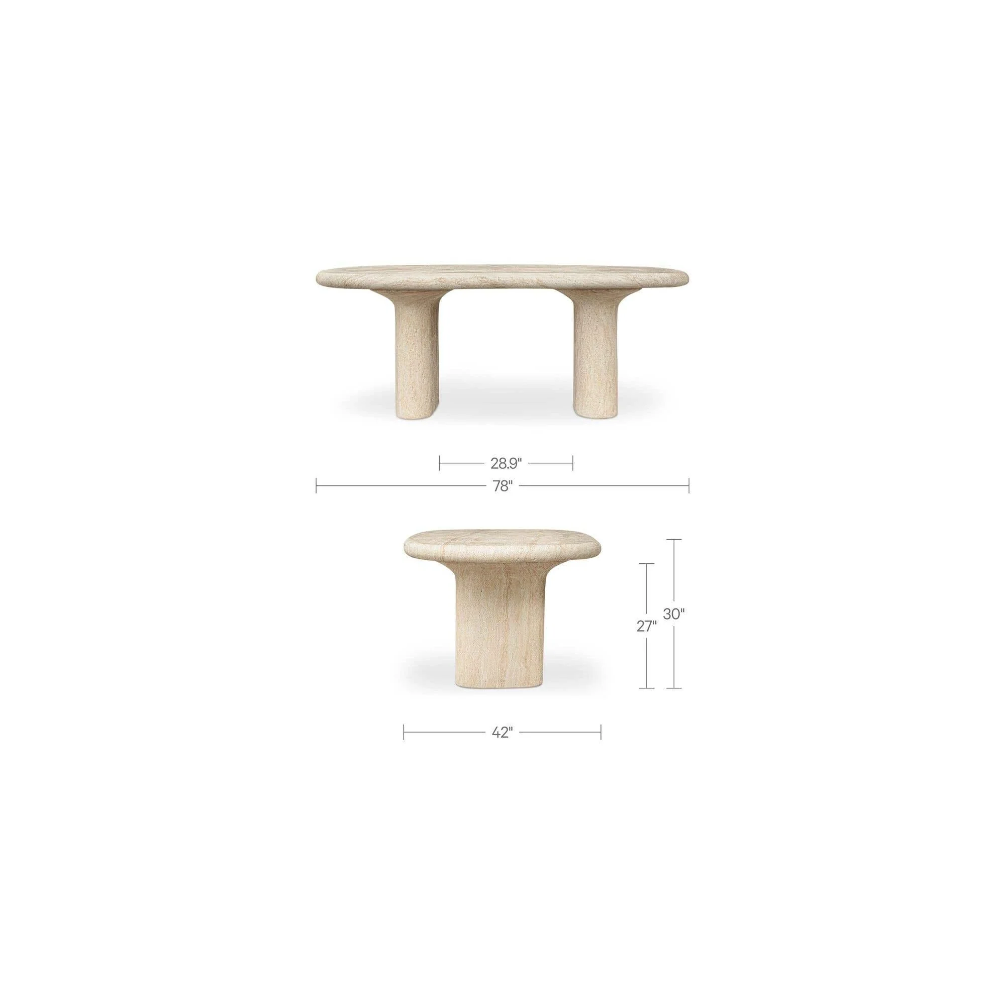 Moe's Home Warby Outdoor Dining Table Beige - Image 15