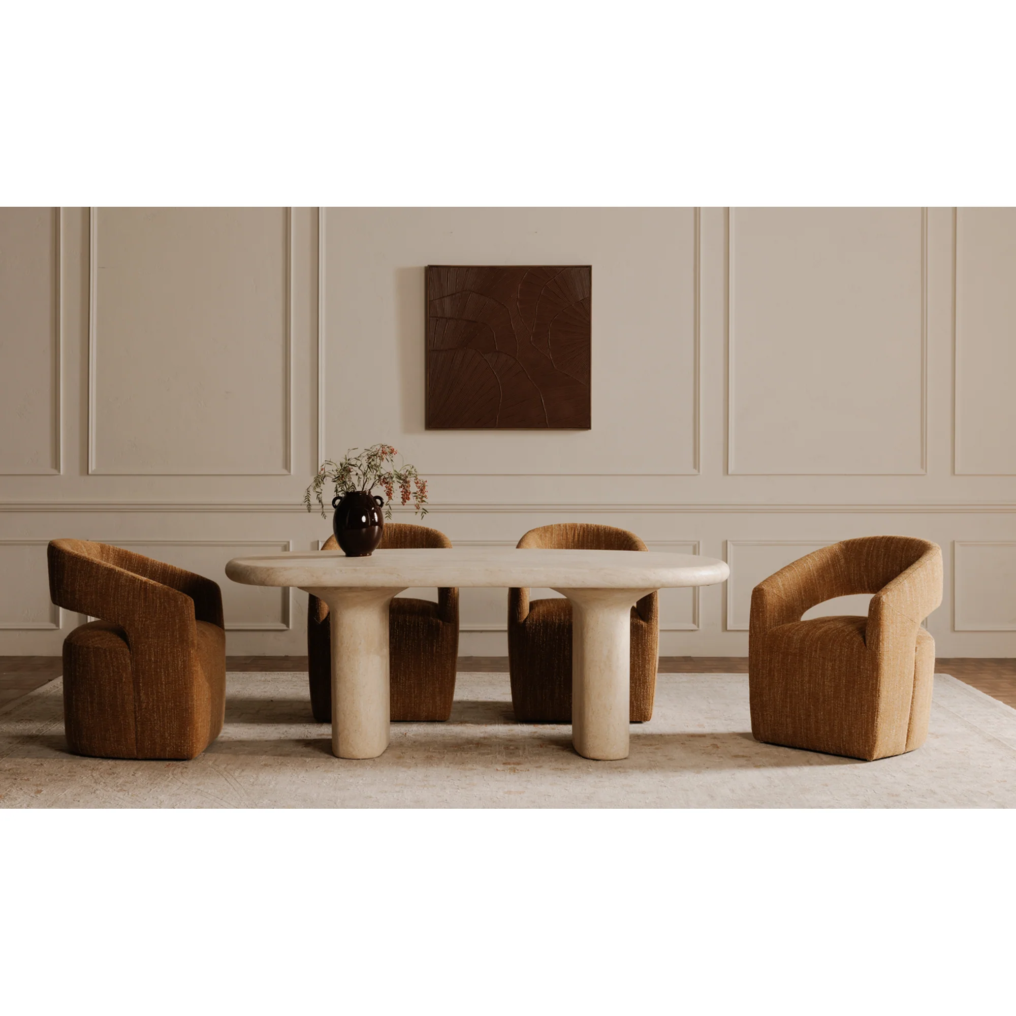 Moe's Home Warby Outdoor Dining Table Beige - Image 2