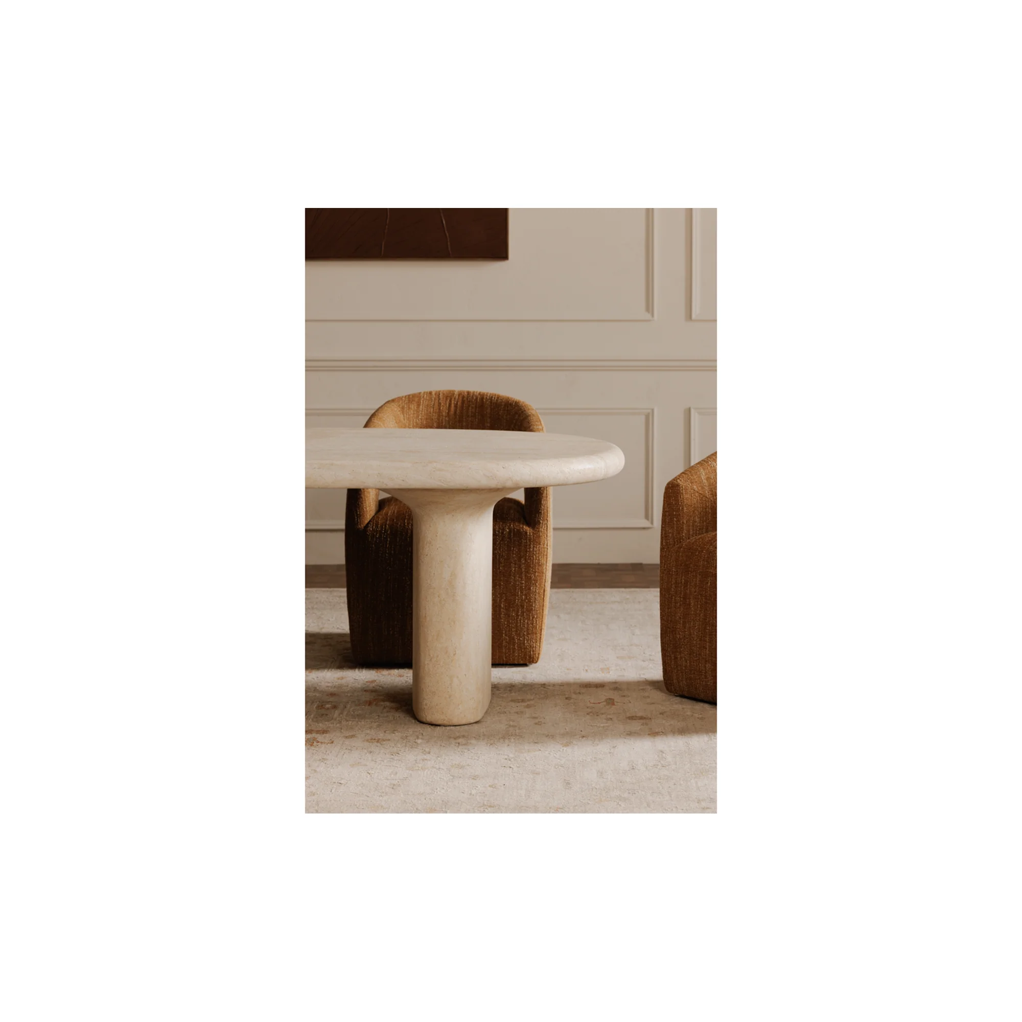 Moe's Home Warby Outdoor Dining Table Beige - Image 6