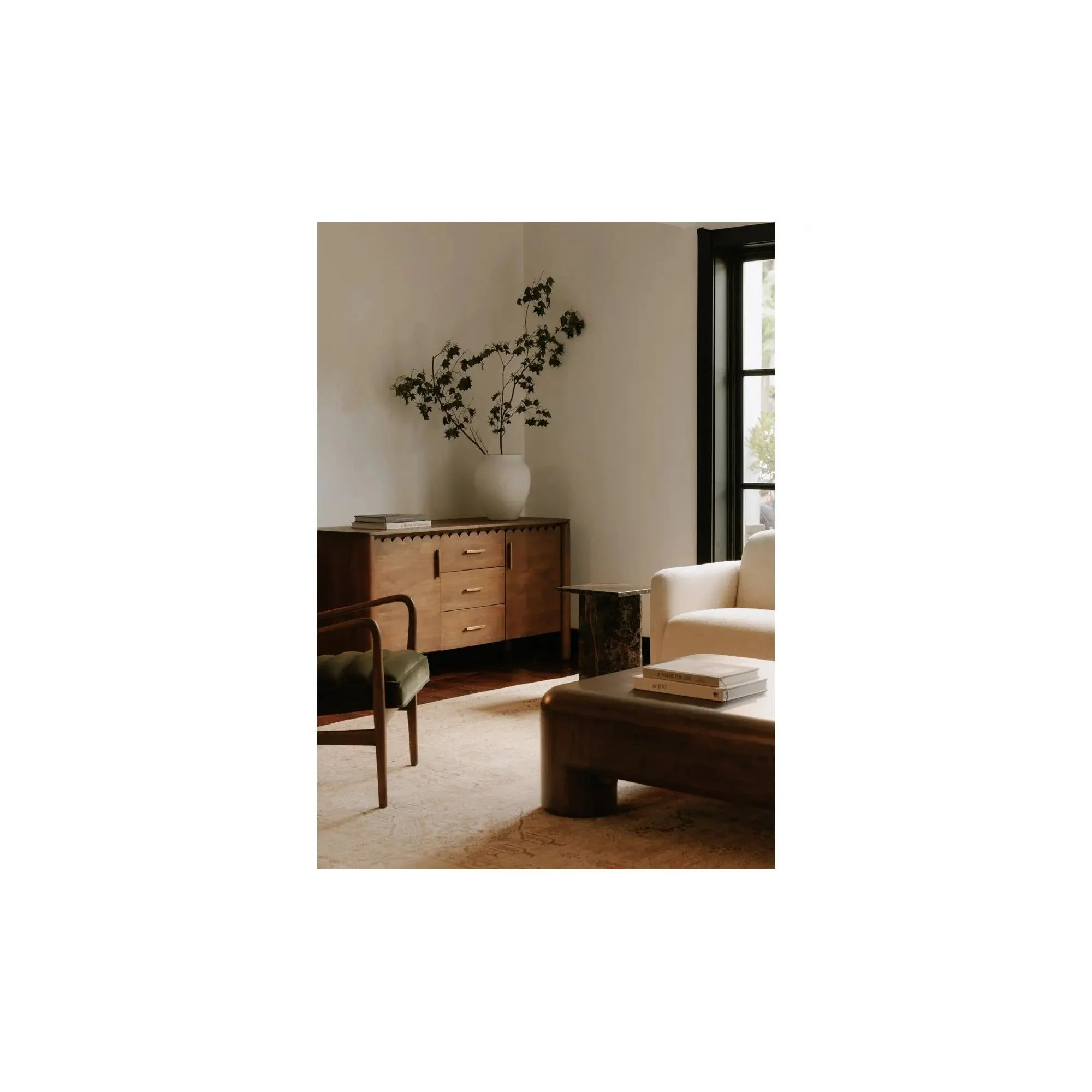 Moe's Home Collection Wiley Vintage Brown 3 Drawer Sideboard - Image 14
