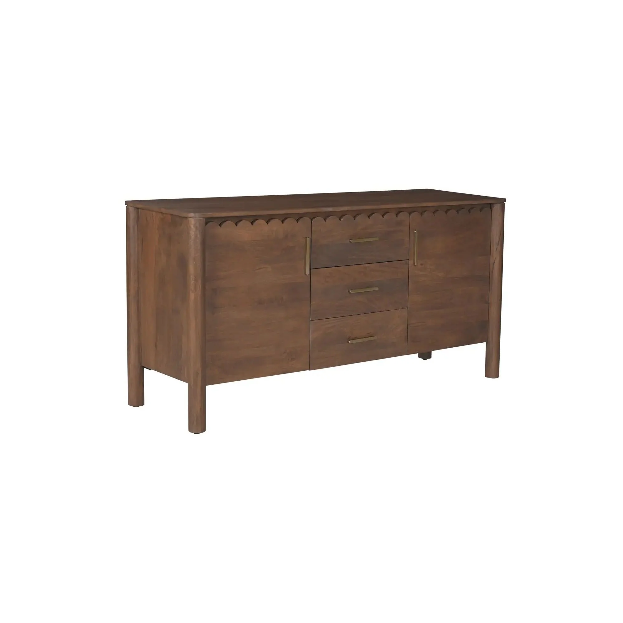 Moe's Home Collection Wiley Vintage Brown 3 Drawer Sideboard - Image 4