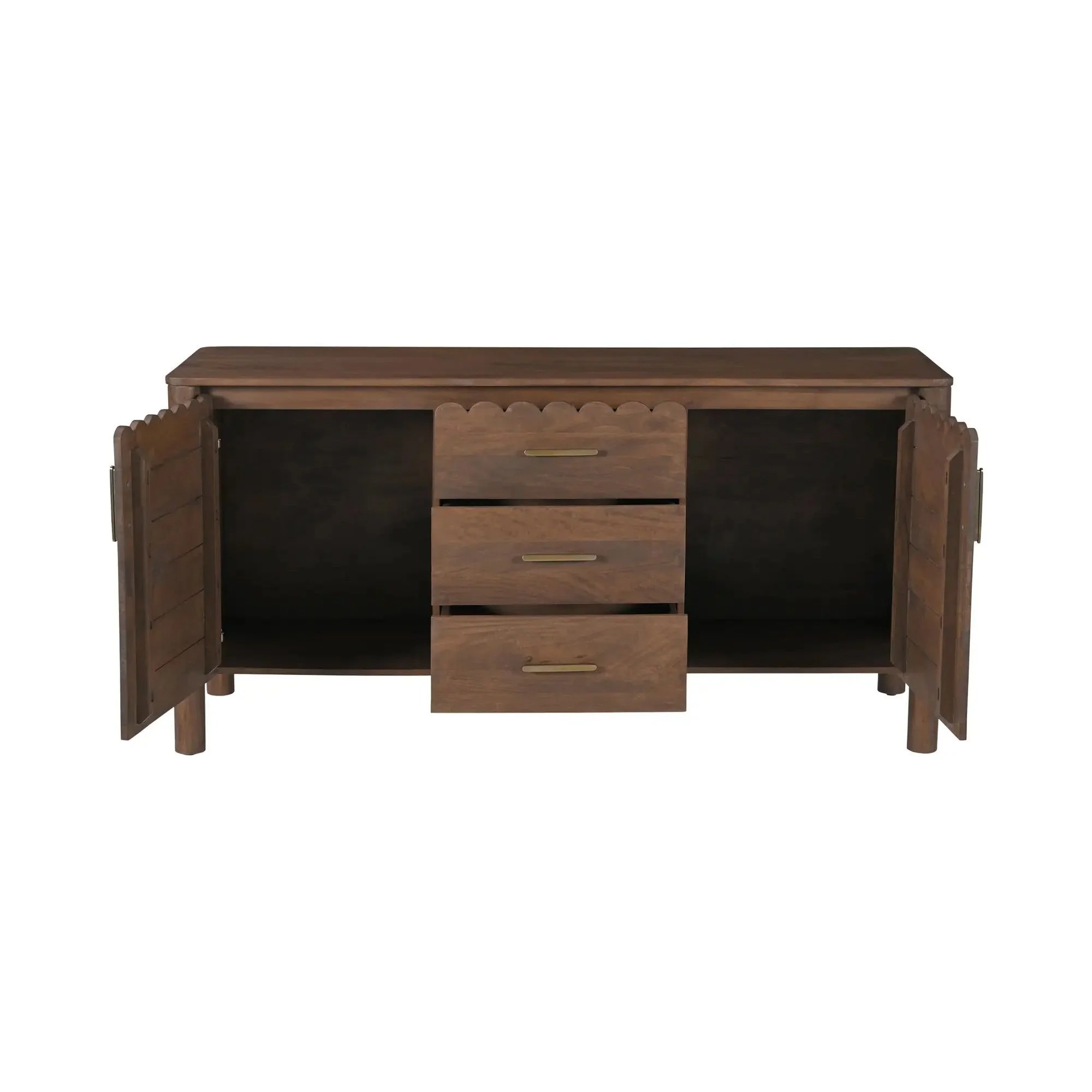 Moe's Home Collection Wiley Vintage Brown 3 Drawer Sideboard - Image 8