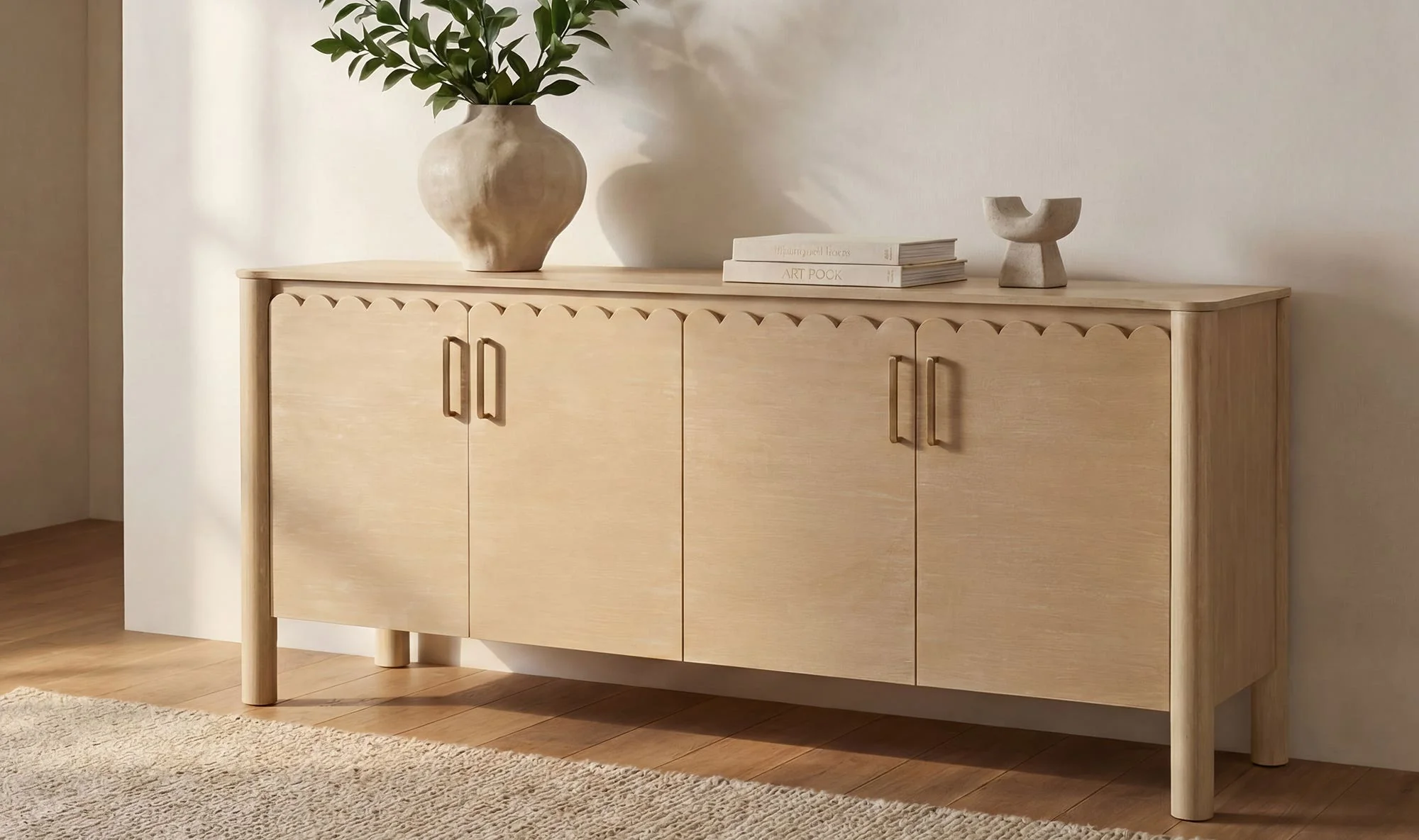 Moe's Home Wiley 4 Door Sideboard Natural - Image 2