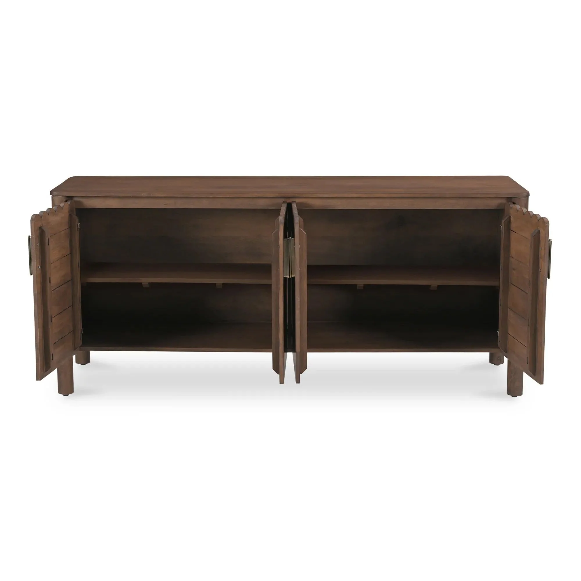 Moe's Home Collection Wiley Vintage Brown 4 Door Sideboard - Image 4