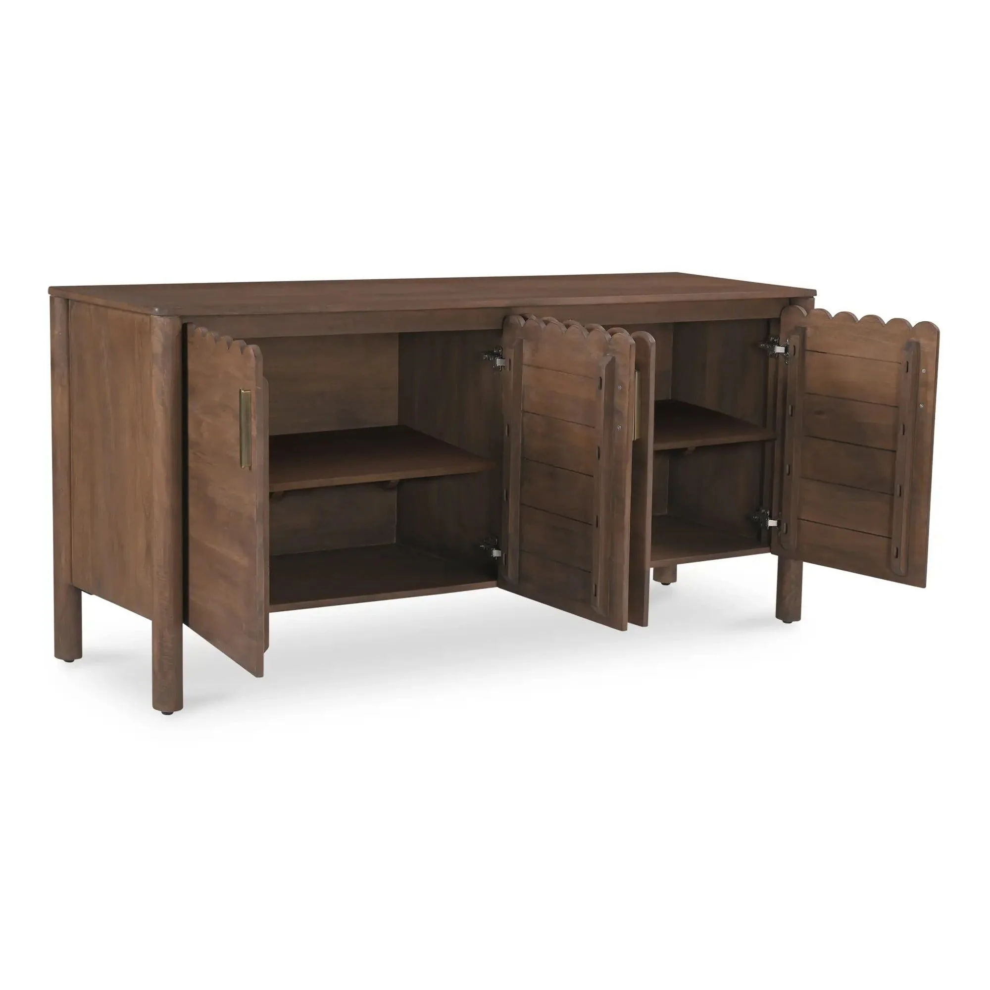 Moe's Home Collection Wiley Vintage Brown 4 Door Sideboard - Image 6