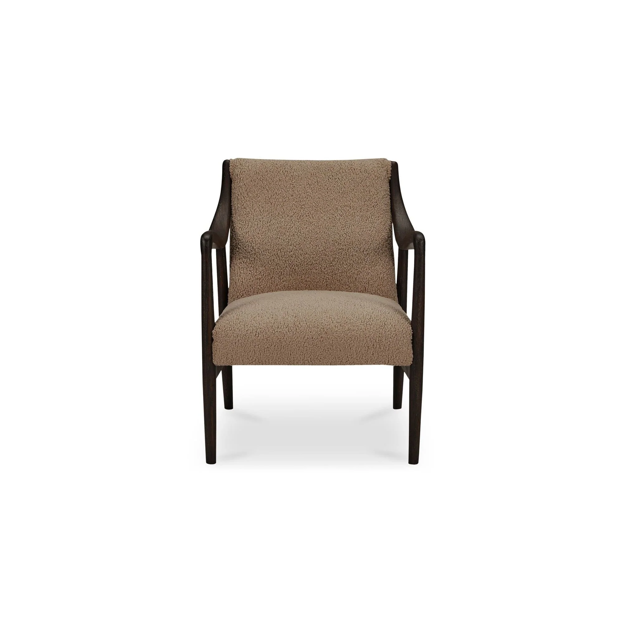 Moe's Home Collection Yates Beige Faux Shearling Accent Chair - Image 2