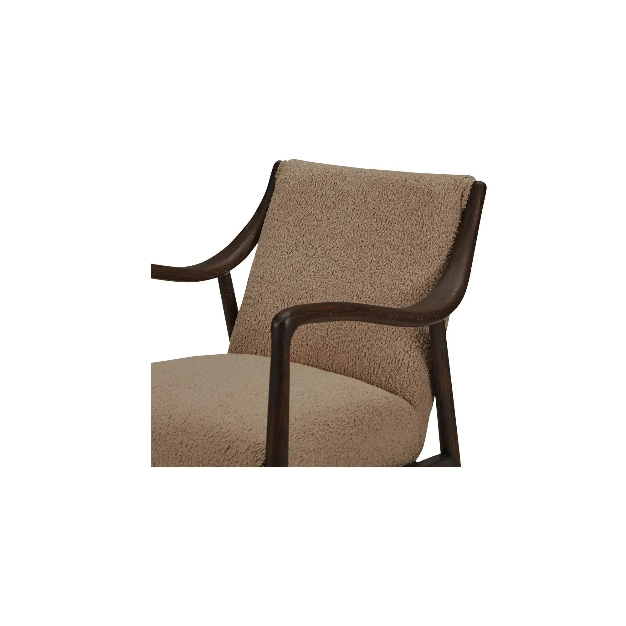 Moe's Home Collection Yates Beige Faux Shearling Accent Chair - Image 8