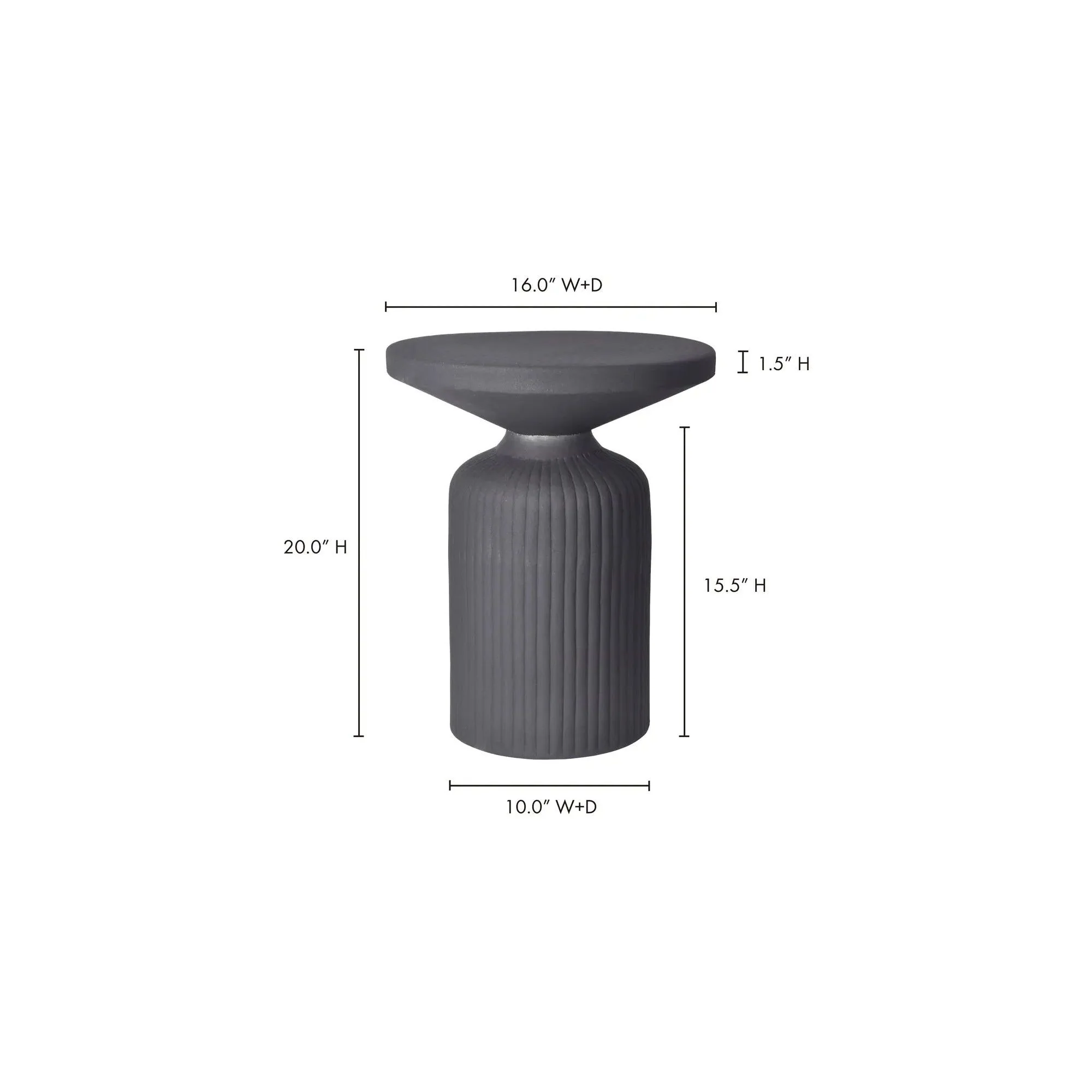 Moe's Home Collection Yoli Black Side Table - Image 6