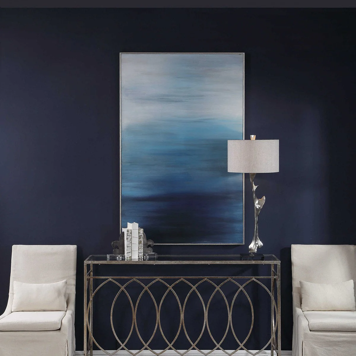 Uttermost Moonlit Sea Hand Painted Canvas - Image 2