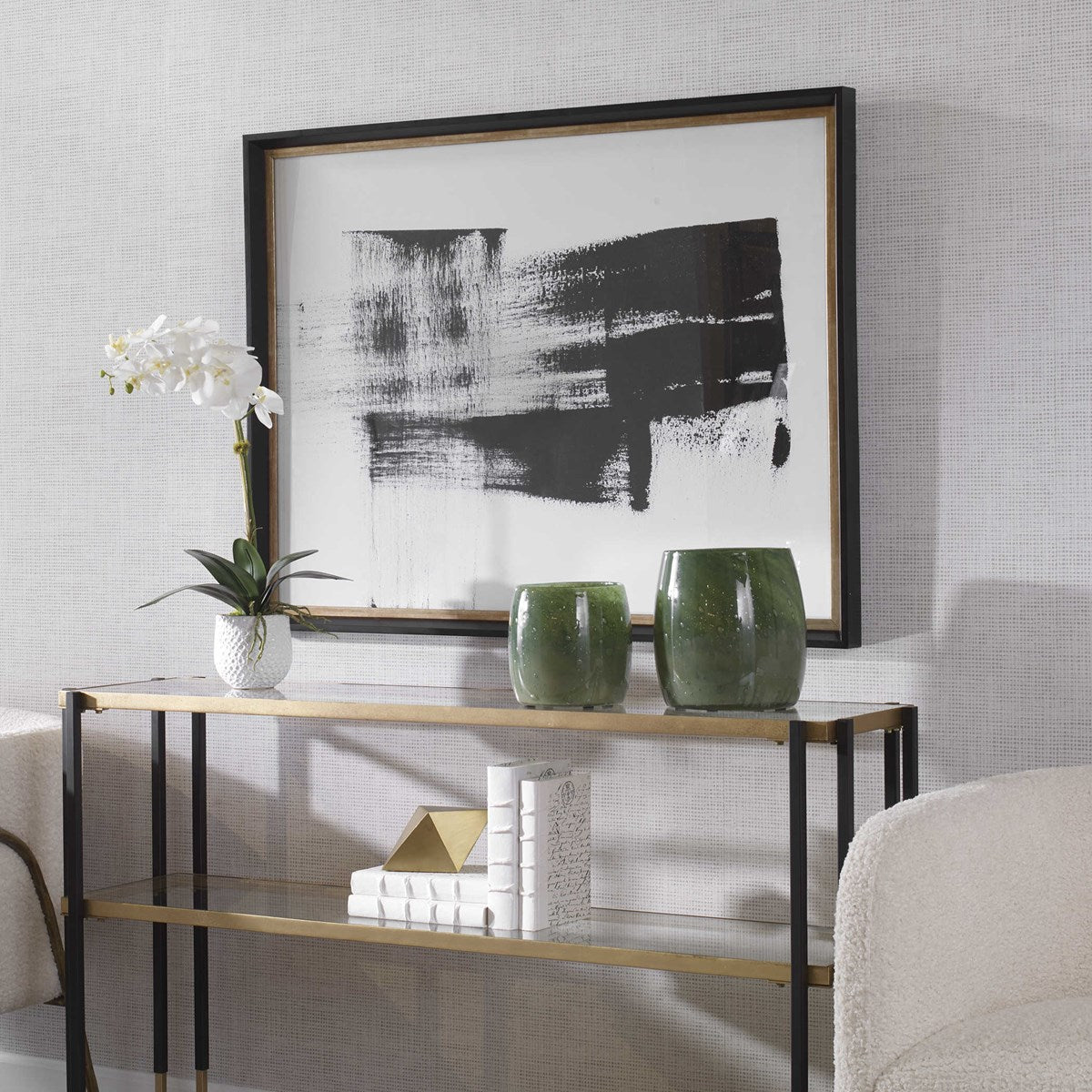 Uttermost Mystere Black and White Framed Print - Image 3