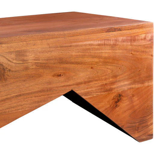 Surya Neemrana Modern Dark Brown Wood Coffee Table NEE-001 - Image 3