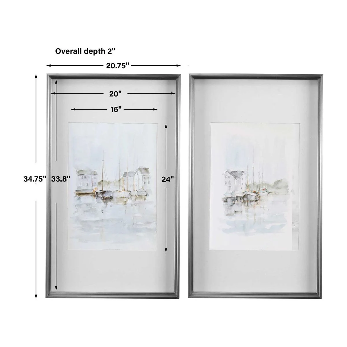 Uttermost New England Port Set of 2 Framed Prints - Image 7