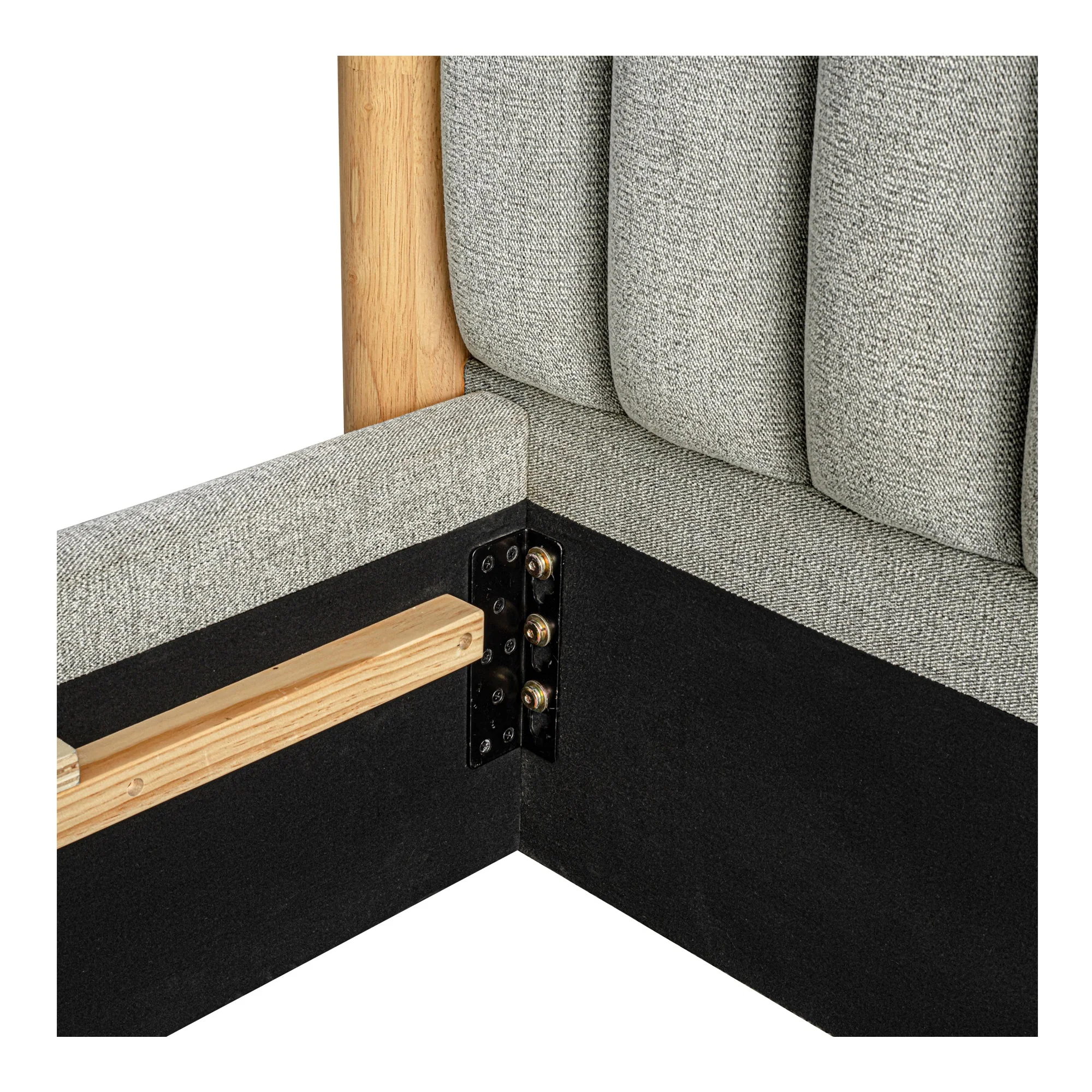 Moe's Home Collection Nina Grey Upholstered King Size Bed - Image 12