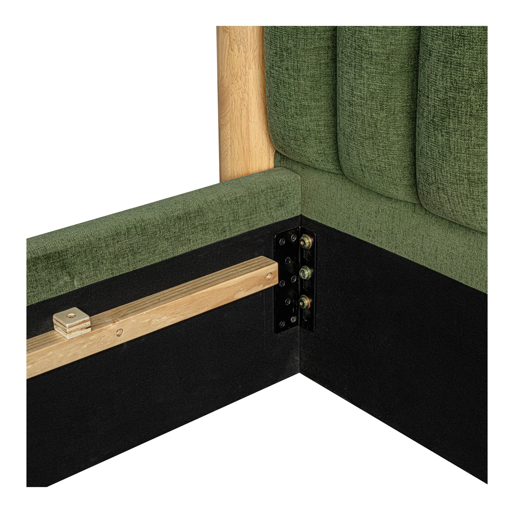 Moe's Home Collection Nina Green Upholstered King Size Bed - Image 12