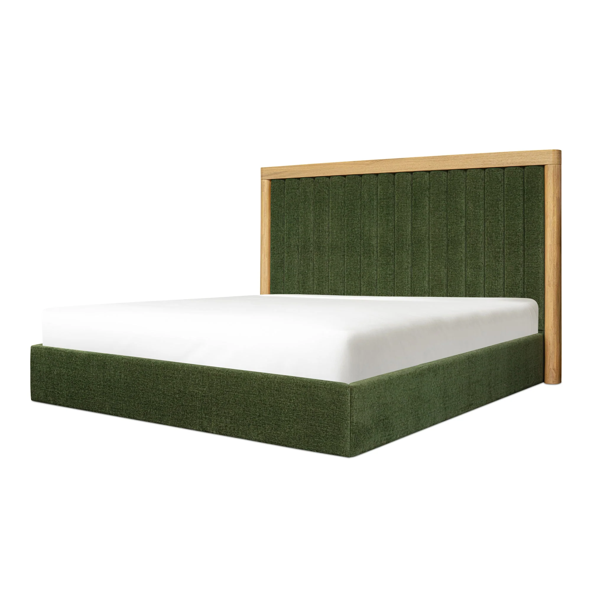 Moe's Home Collection Nina Green Upholstered Queen Size Bed - Image 2