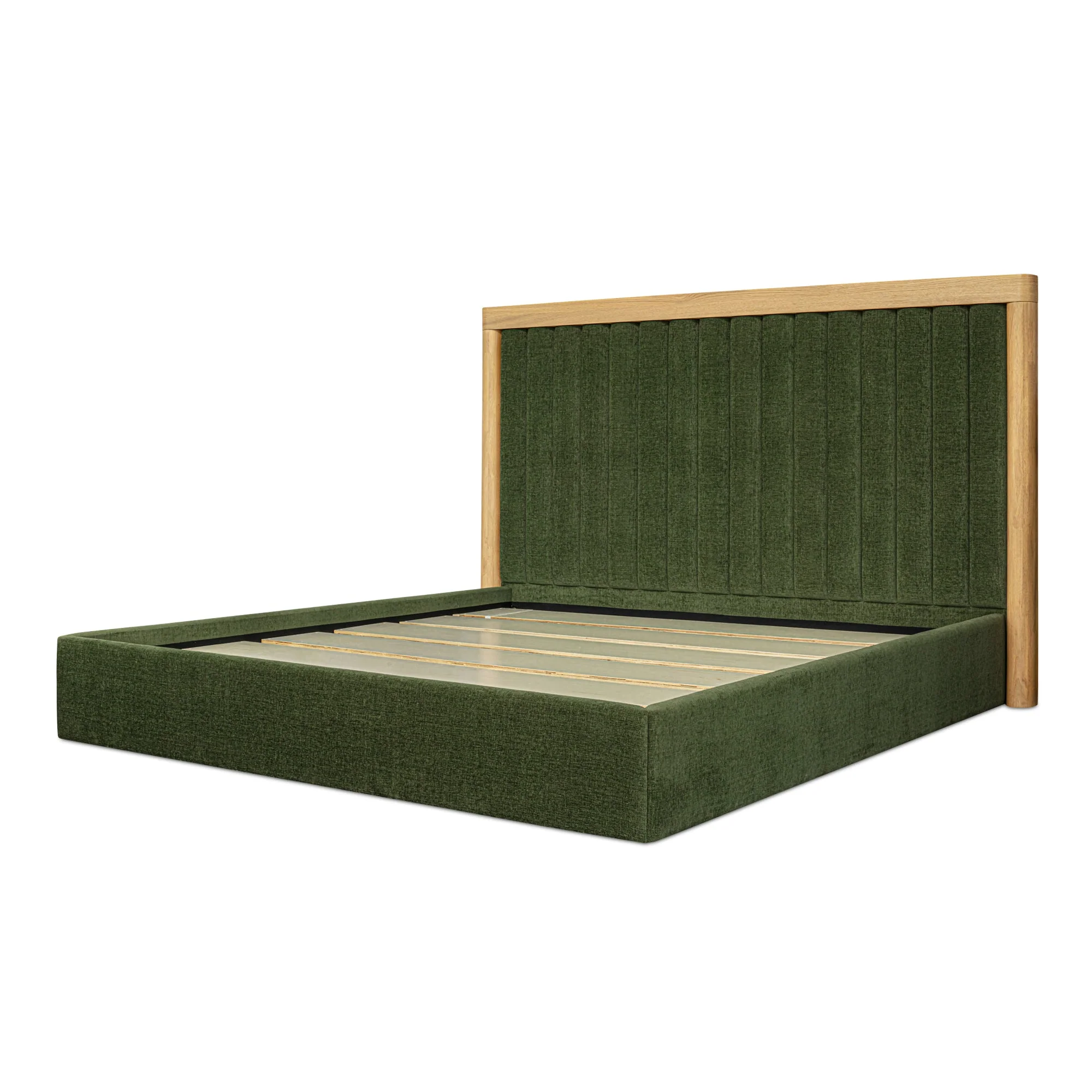 Moe's Home Collection Nina Green Upholstered Queen Size Bed - Image 3