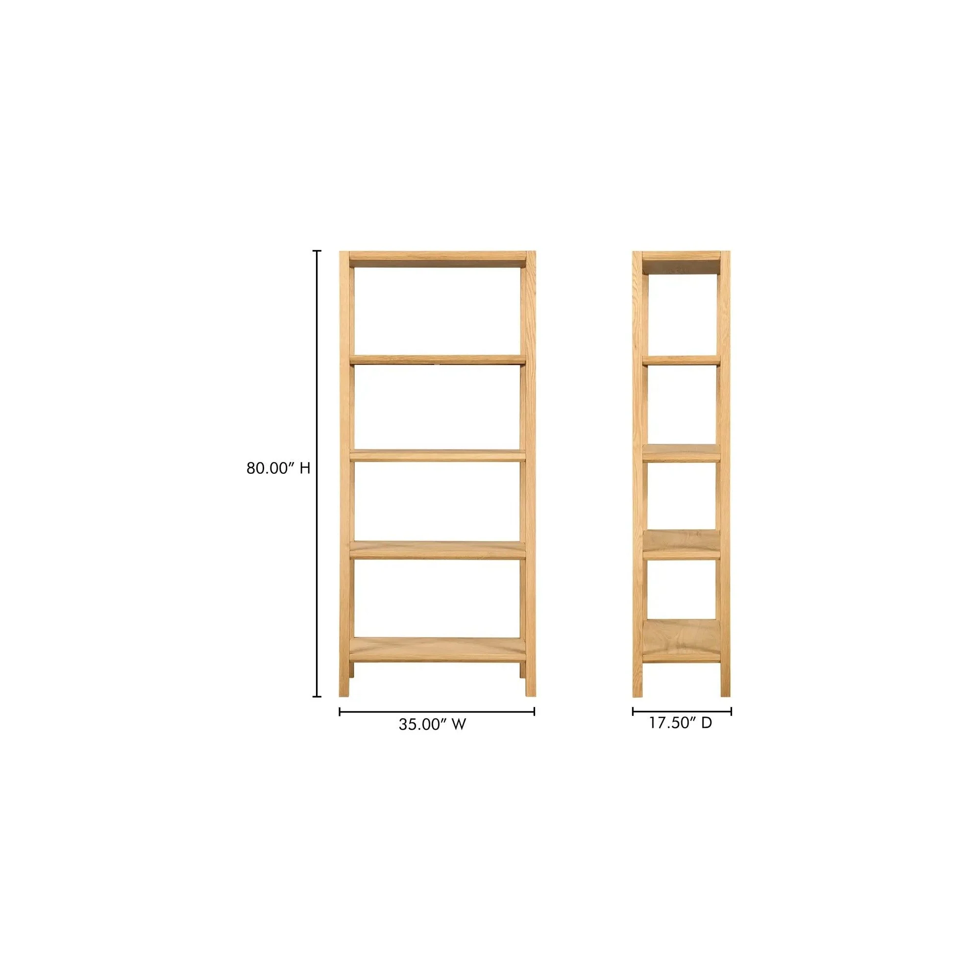 Moe’s Home Collection Nolan Natural Bookcase - Image 6