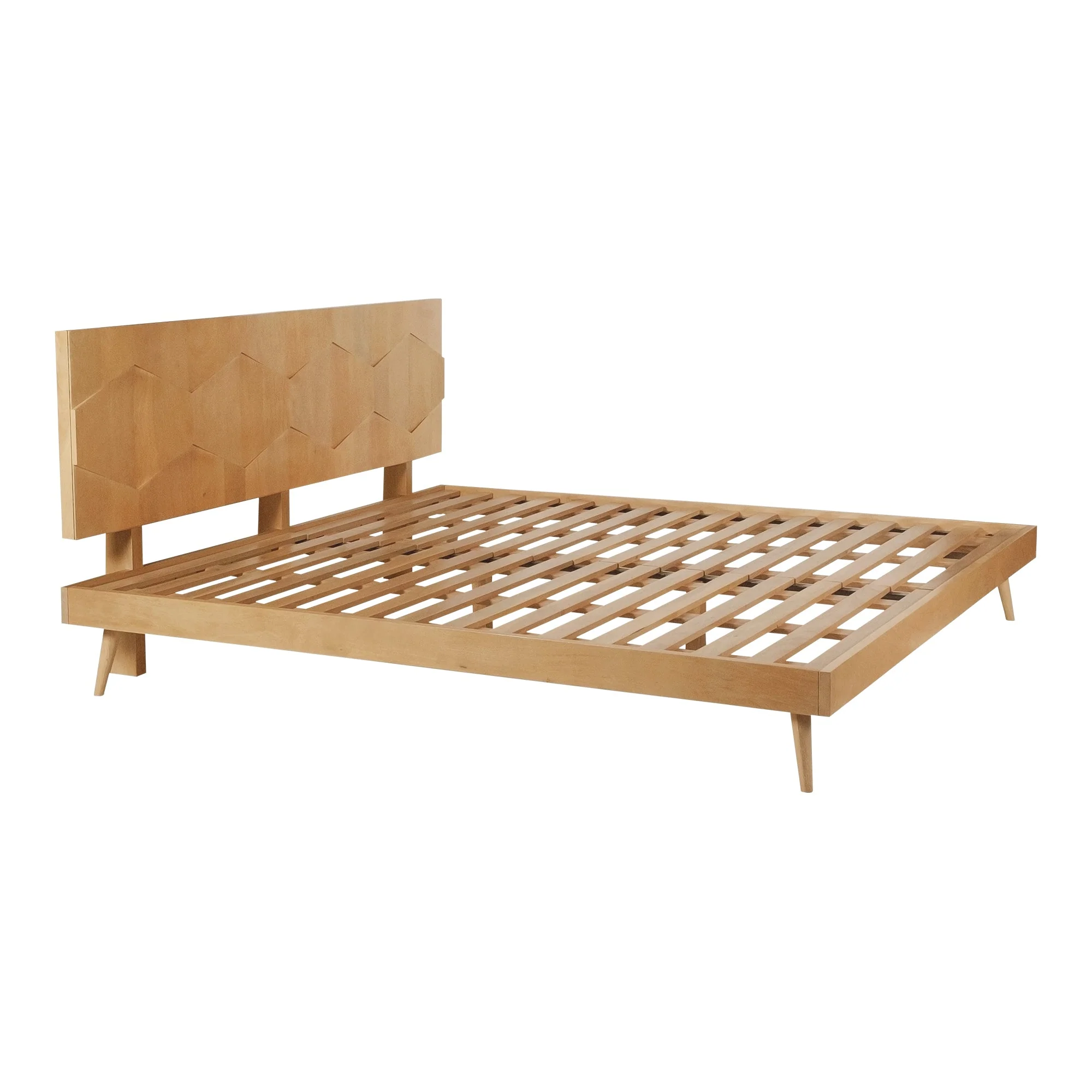 Moe's Home Collection O2 Natural Sheesham Wood King Size Bed - Image 7