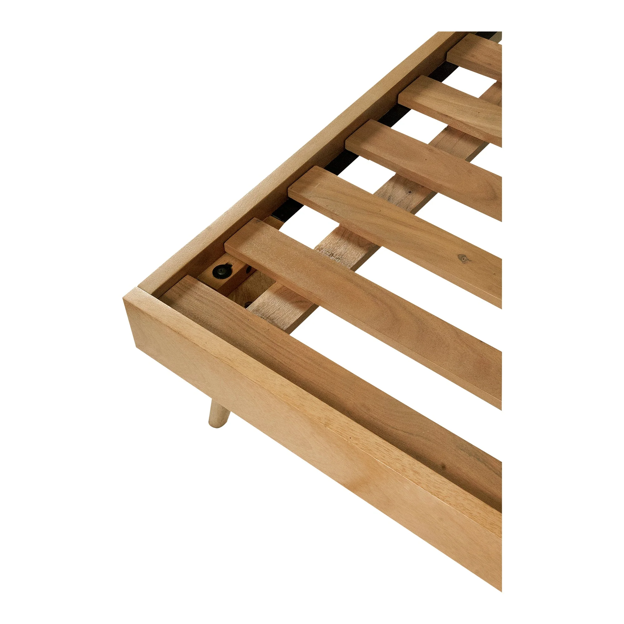 Moe's Home Collection O2 Natural Sheesham Wood Queen Size Bed - Image 5