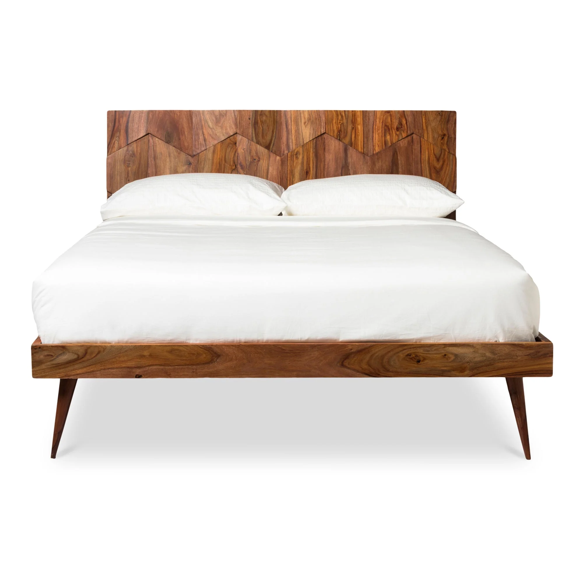 Moe's Home Collection O2 Dark Brown Sheesham Wood Queen Size Bed