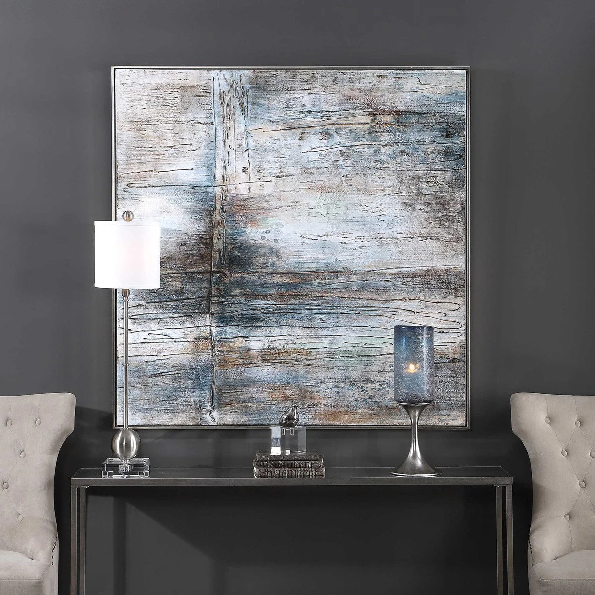 Uttermost Open Seas Hand Painted Canvas - Image 3