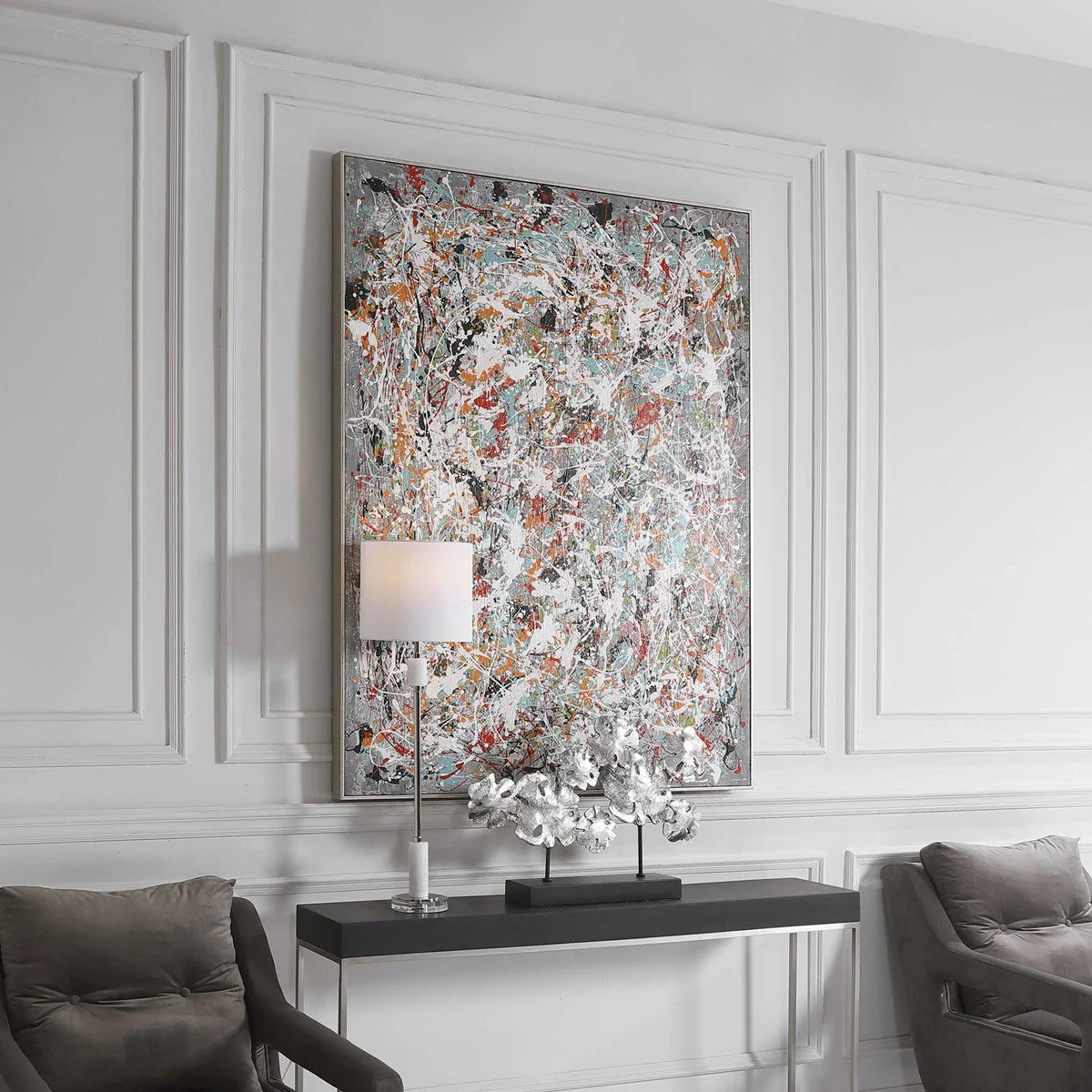 Uttermost Organized Chaos Hand Painted Canvas - Image 3
