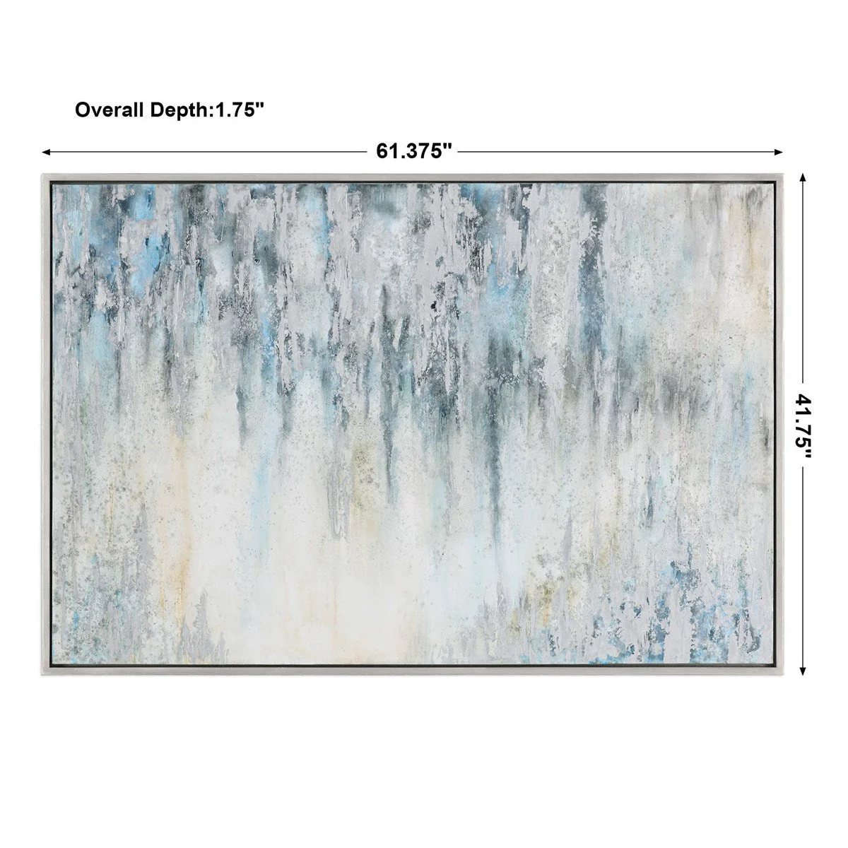 Uttermost Overcast Cool Blue and Gray Hand Painted Canvas - Image 3