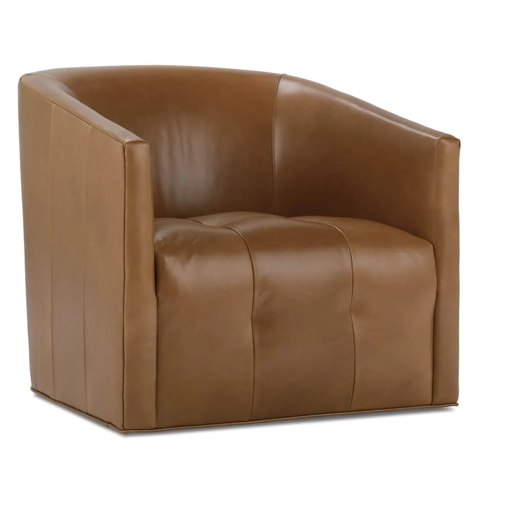 Rowe Furniture Pate Leather Swivel Chair ~ Available To Custom Order In All Leathers - Image 3