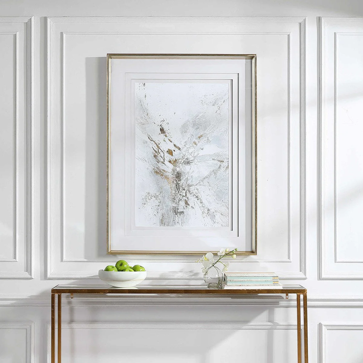 Uttermost Pathos Light Gray and White Framed Print