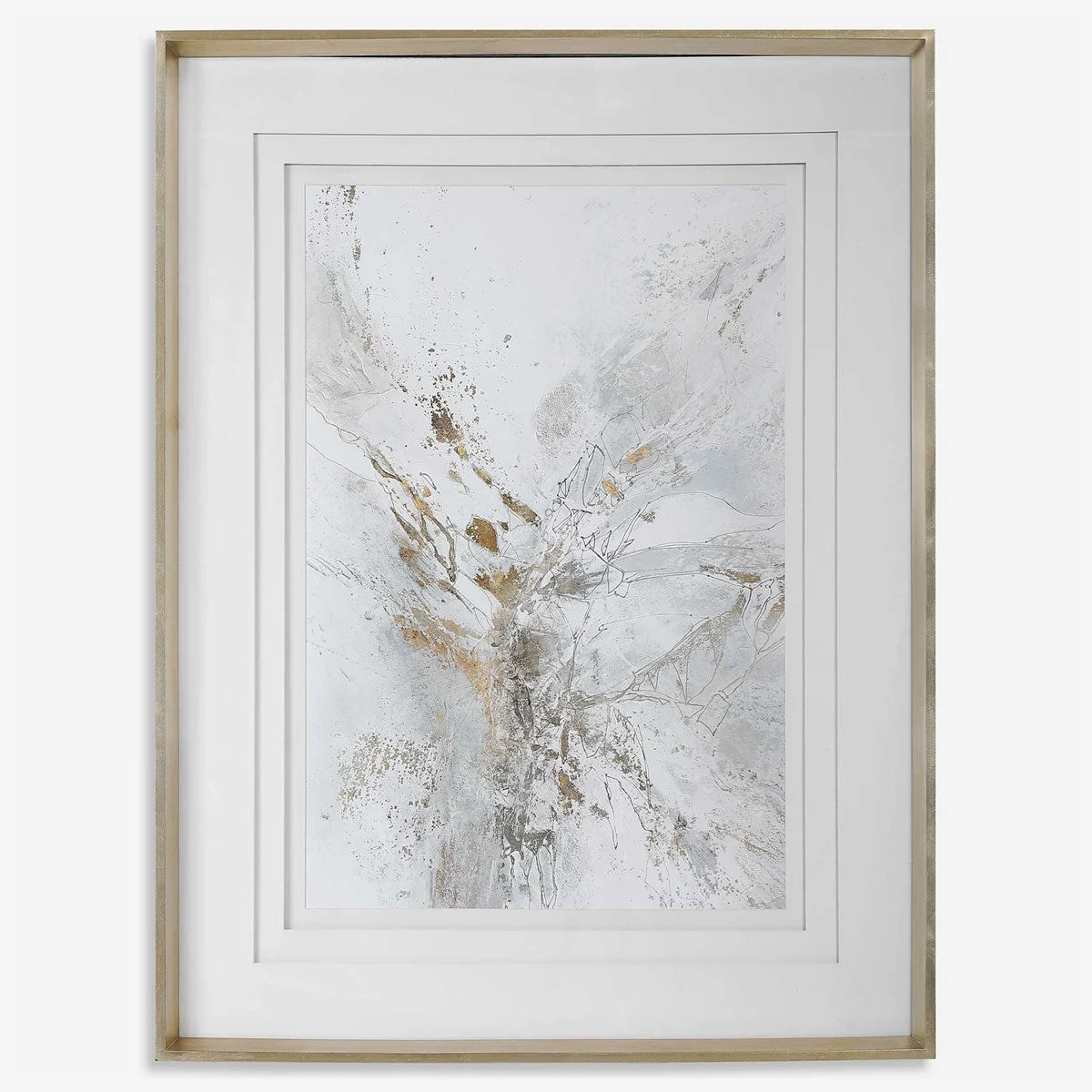 Uttermost Pathos Light Gray and White Framed Print - Image 2