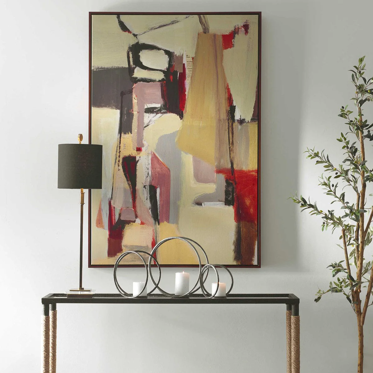 Uttermost Peaches Mixed Media Framed Canvas