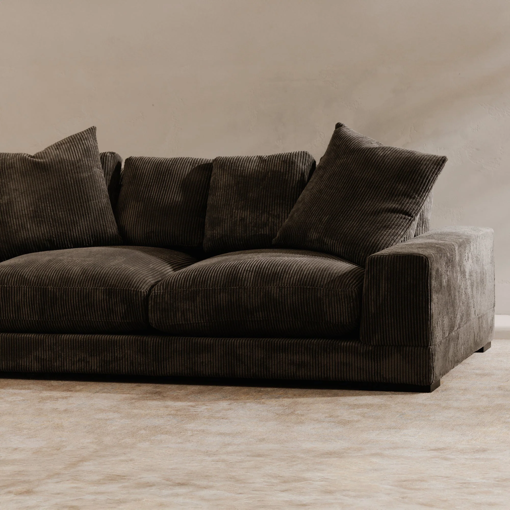 Moe's Home Collection Plunge Charcoal Sofa - Image 7