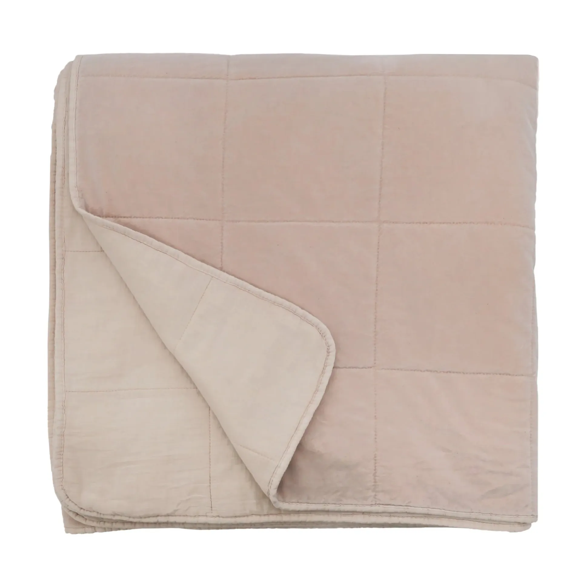 Pom Pom at Home Amsterdam Blush Cotton Velvet Oversized Throw Blanket