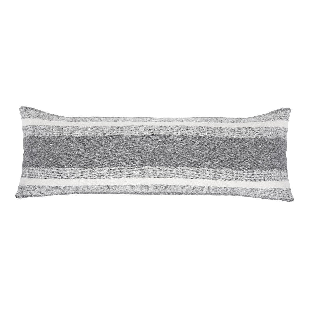 Pom Pom at Home Alpine Grey and Ivory Striped Blanket - Image 7
