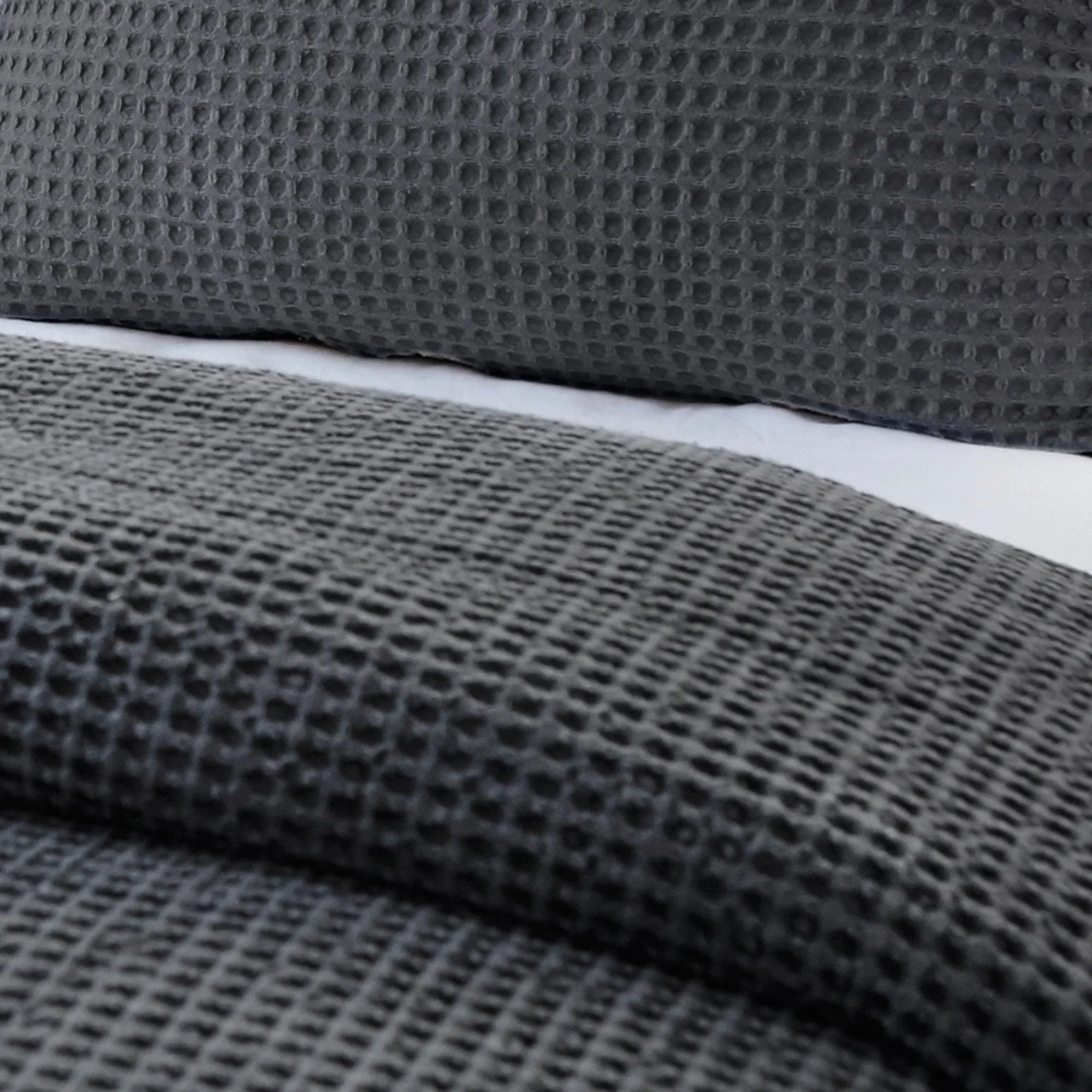 Pom Pom at Home Zuma Charcoal Waffle Weave Blanket and Pillow Shams ~ Available in Twin, Queen and King Sizes - Image 2