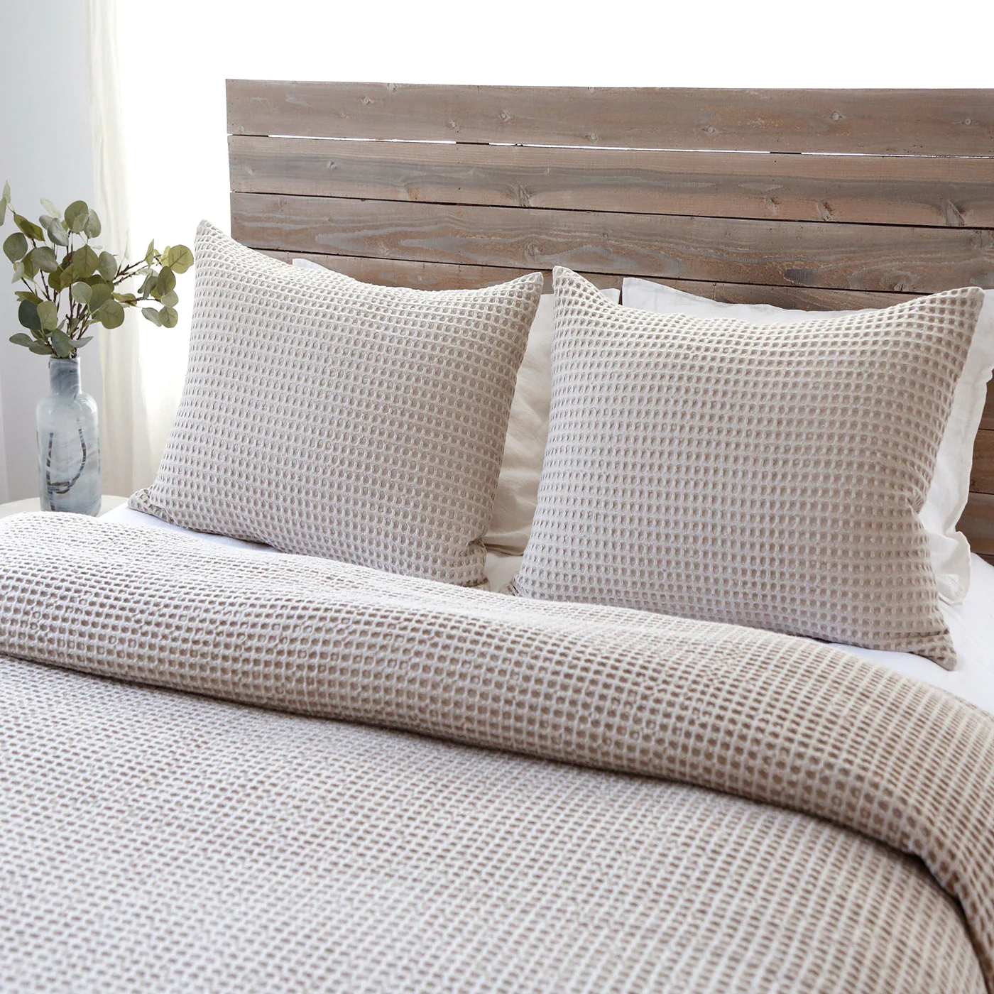 Pom Pom at Home Zuma Natural Waffle Weave Blanket and Pillow Shams ~ Available in Twin, Queen and King Sizes - Image 8