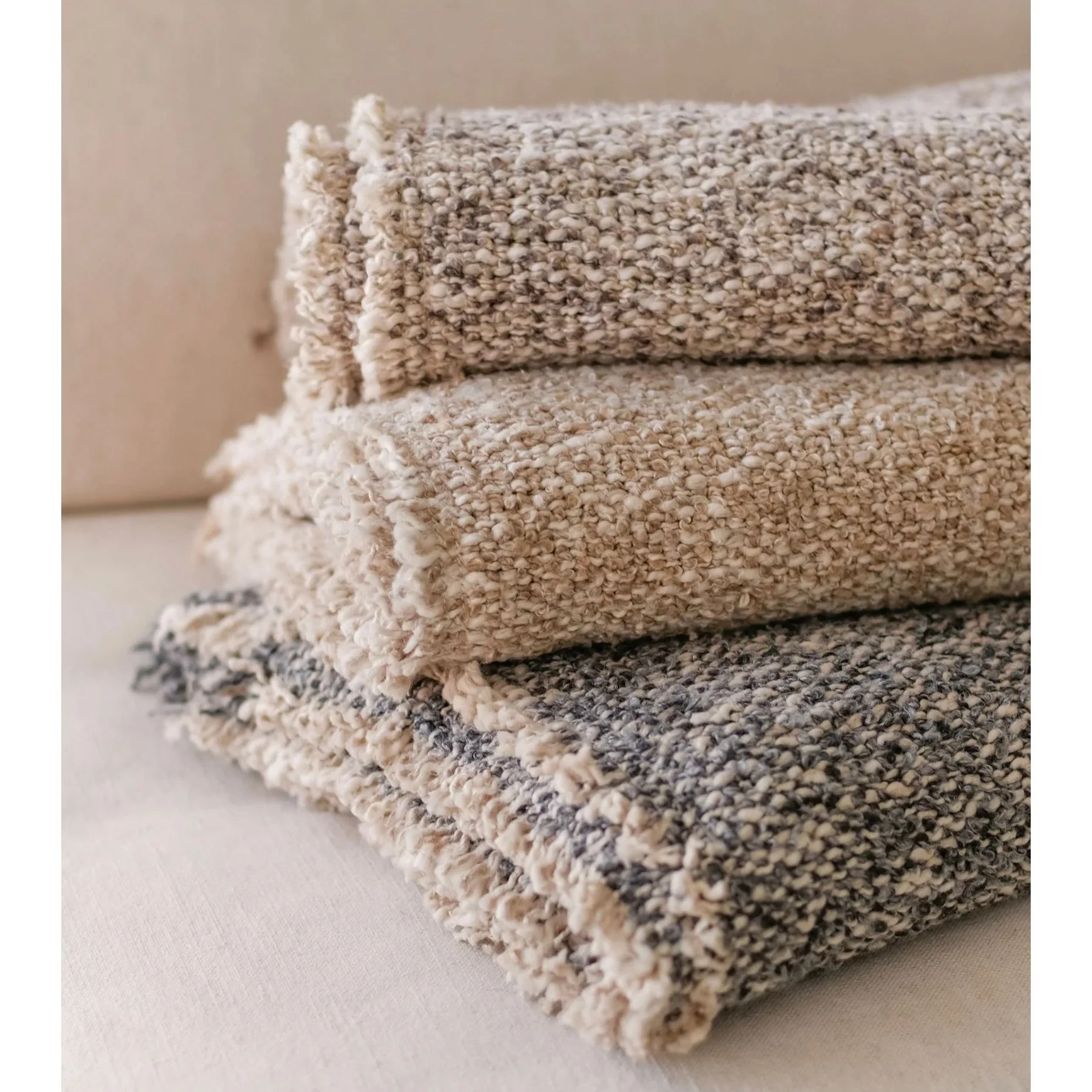 Pom Pom at Home Brentwood Pebble Boucle Throw Blanket ~ 50”  x 70” - Image 4