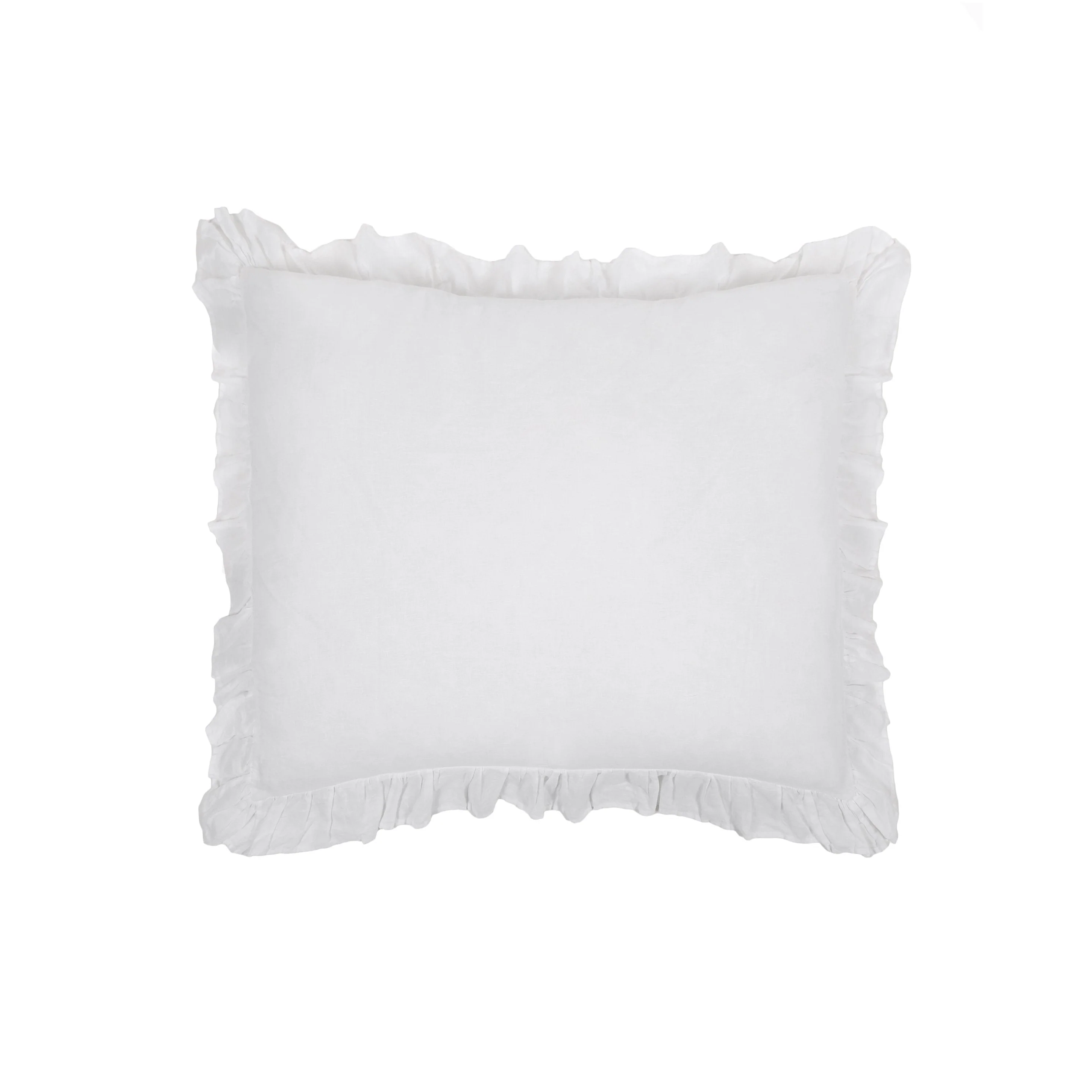 Pom Pom at Home Charlie White Linen Ruffled Duvet Cover and Pillow Shams ~ Available in Twin, Queen and King Sizes - Image 11