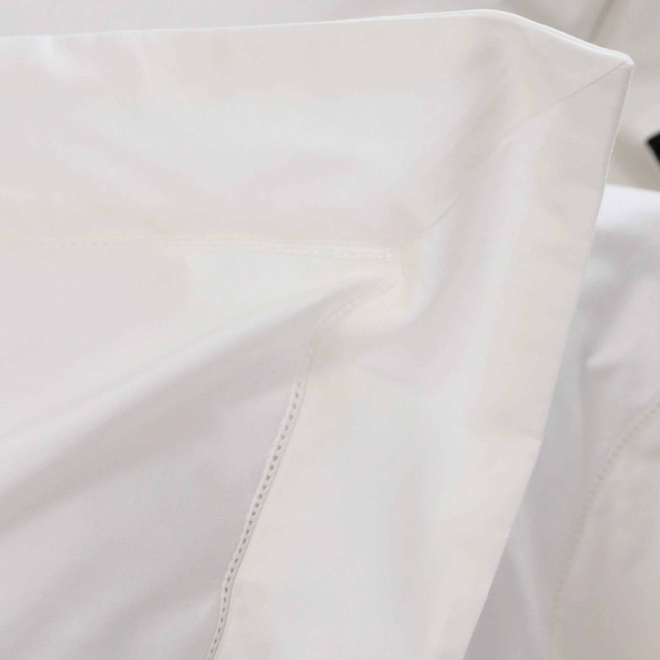 Pom Pom at Home Classico Hemstitch White Cotton Sateen Duvet Cover Set ~ Available in Twin, Queen and King Sizes - Image 2
