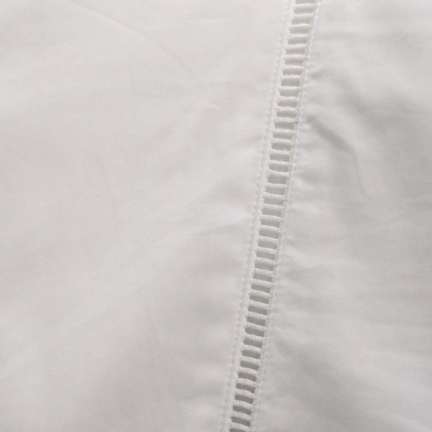 Pom Pom at Home Como White Ladder Stitch Cotton Sateen Sheet Set ~ Available in Twin, Queen and King Sizes - Image 2