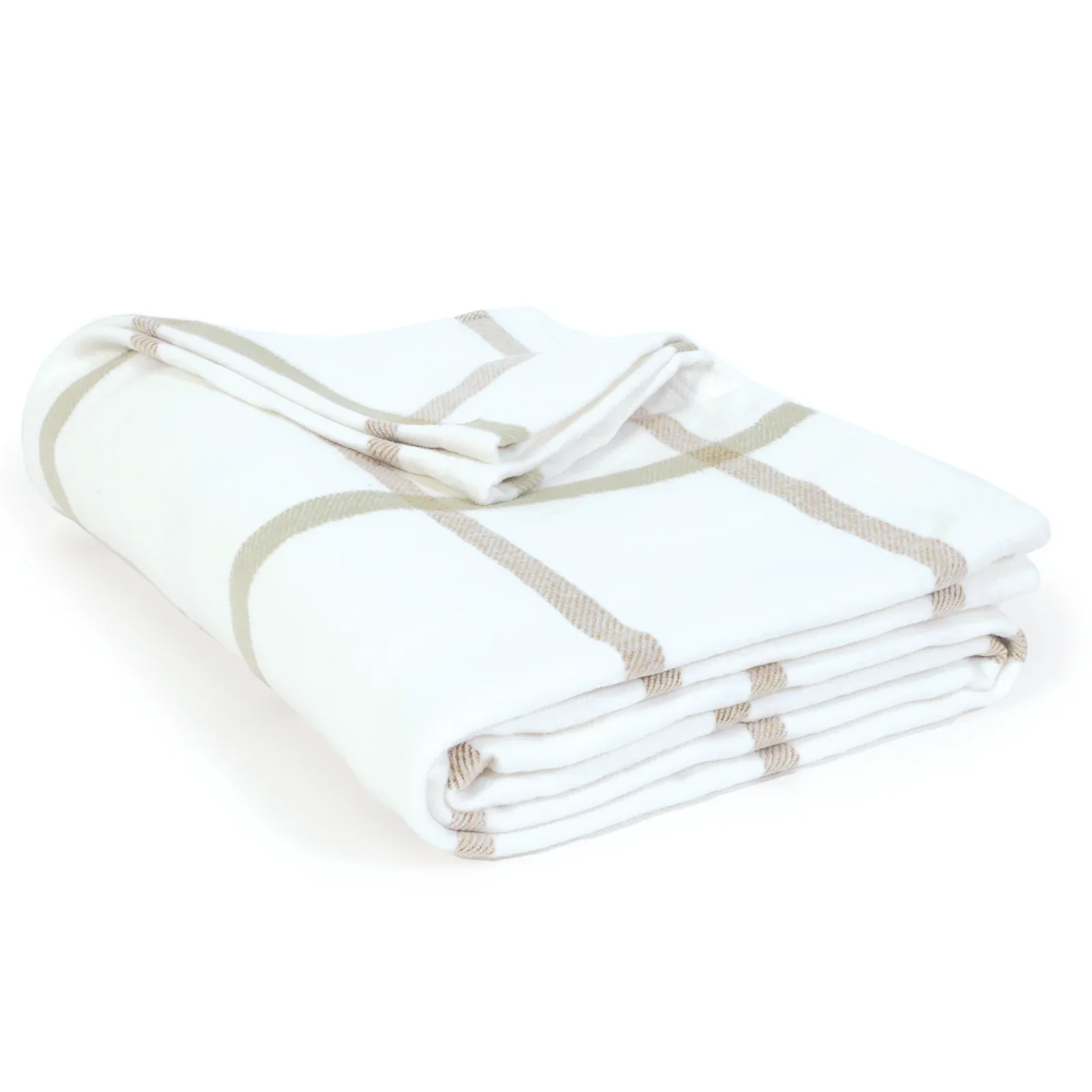 Pom Pom at Home Copenhagen White and Olive Plaid Throw Blanket ~ Available in 2 Sizes - Image 3