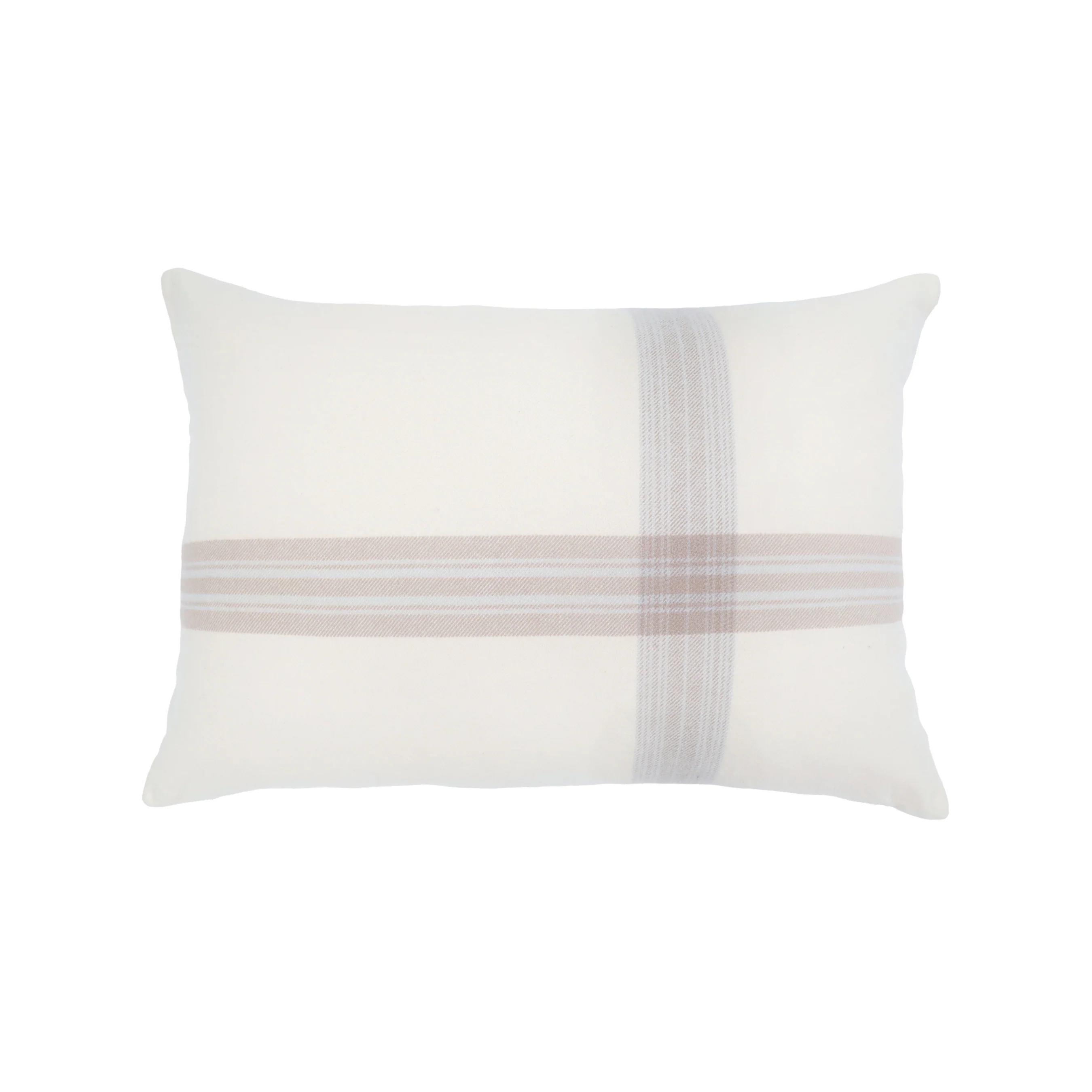 Pom Pom at Home Geneva Ivory and Taupe Plaid Blanket ~ Available in Twin, Queen and King Sizes - Image 5