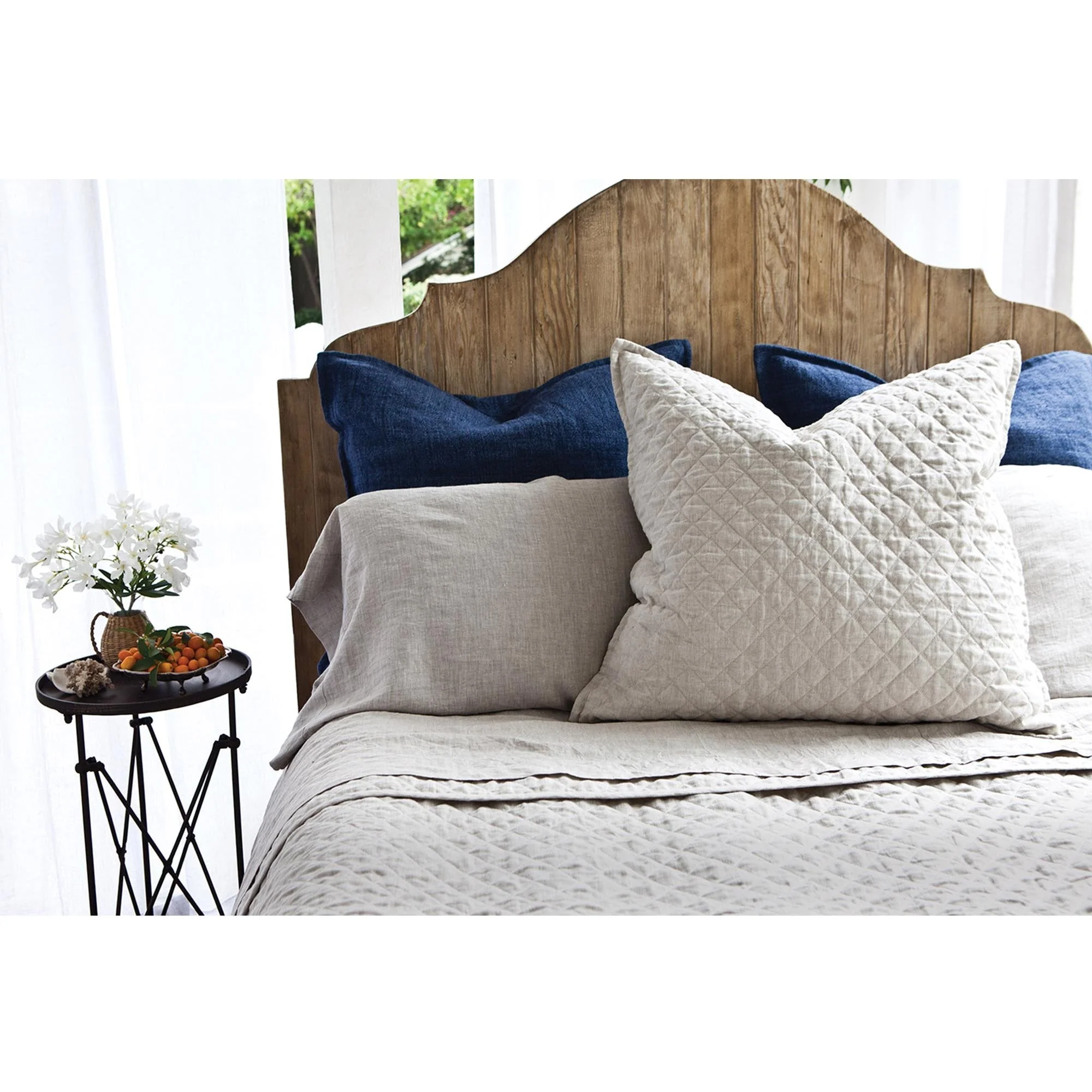 Pom Pom at Home Hampton Flax Linen Diamond Quilted Coverlet and Pillow Shams ~ Available in Twin, Queen and King Sizes - Image 7
