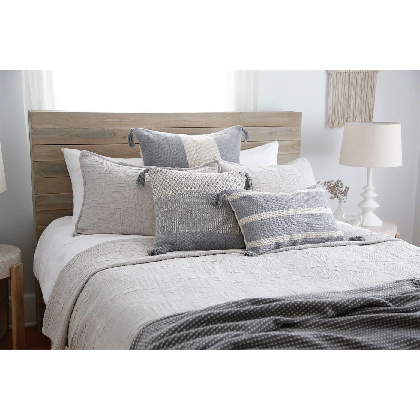 Pom Pom at Home Harbour Taupe Matelasse Coverlet and Pillow Shams ~ Available in Twin, Queen and King Sizes - Image 3