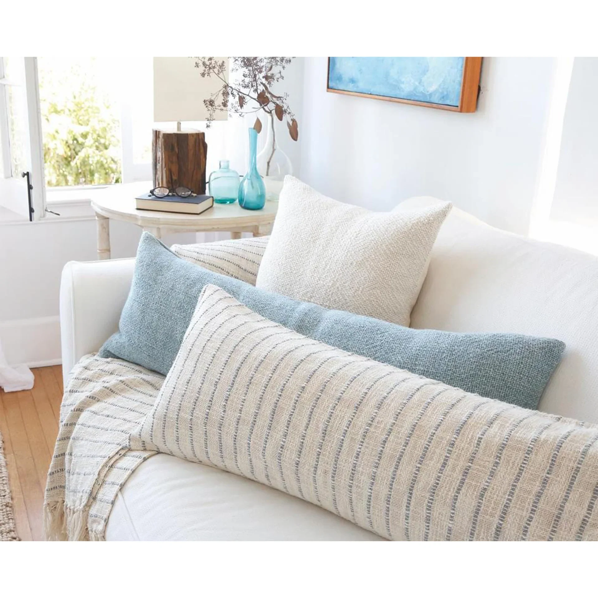 Pom Pom at Home Hendrick Hand Woven Linen Pillow with Insert ~ 14 x 40 ~ Available in 7 Colors - Image 17