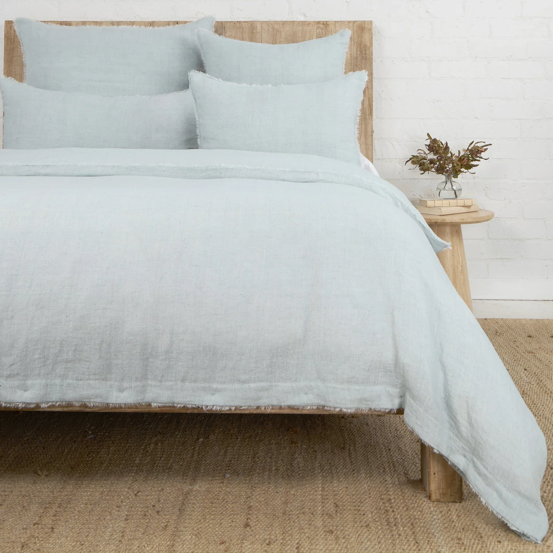 Pom Pom at Home Hunter Linen Duvet Cover & Pillow Shams with Eyelash Fray Edging ~ Available in Queen and King Sizes - Image 10