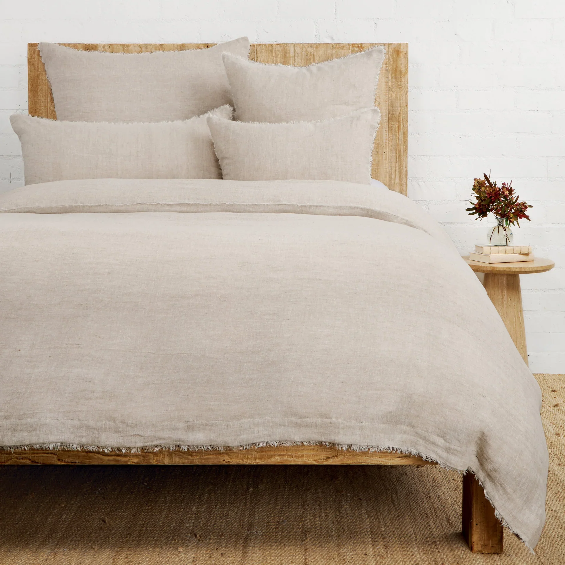Pom Pom at Home Hunter Linen Duvet Cover & Pillow Shams with Eyelash Fray Edging ~ Available in Queen and King Sizes - Image 11