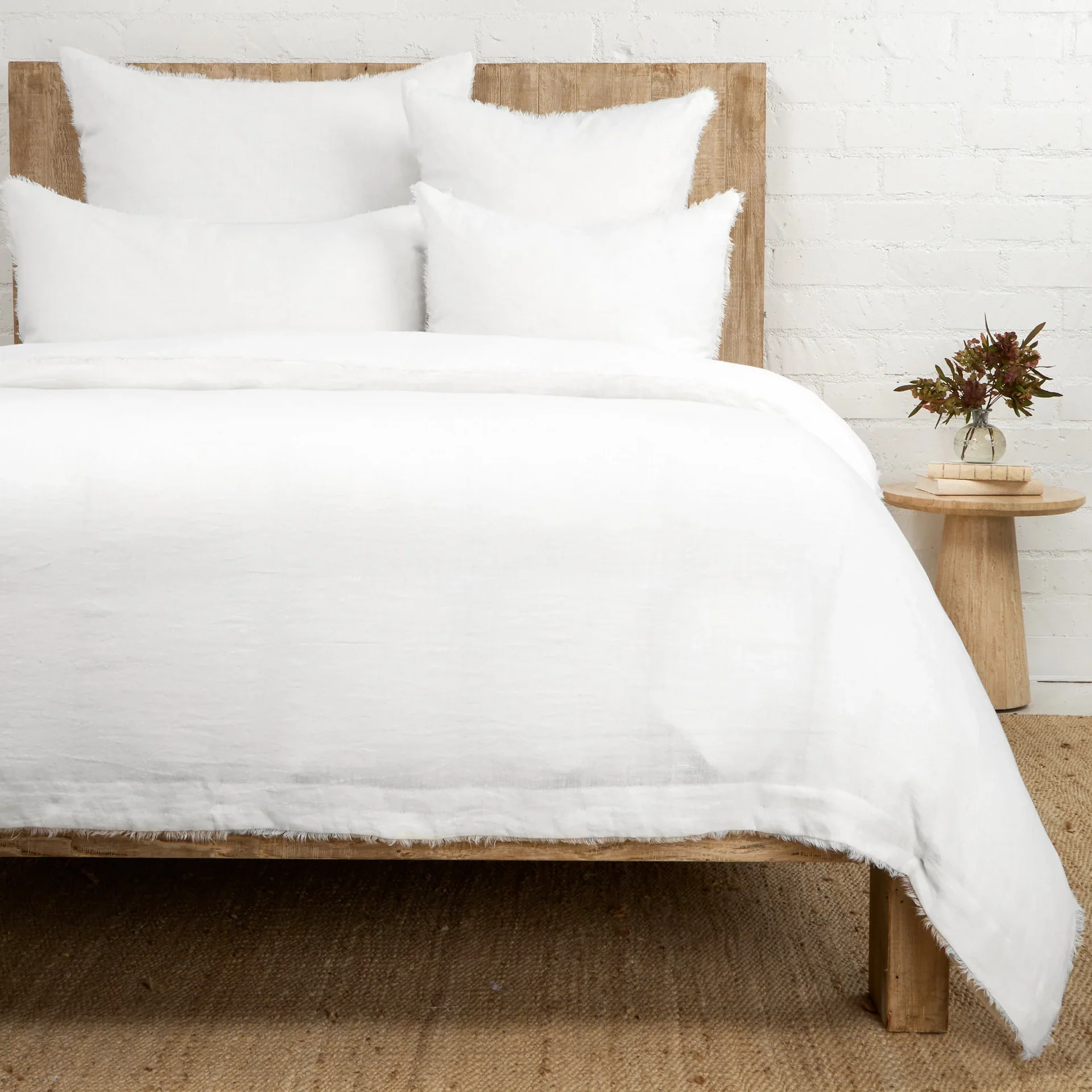 Pom Pom at Home Hunter Linen Duvet Cover & Pillow Shams with Eyelash Fray Edging ~ Available in Queen and King Sizes - Image 12
