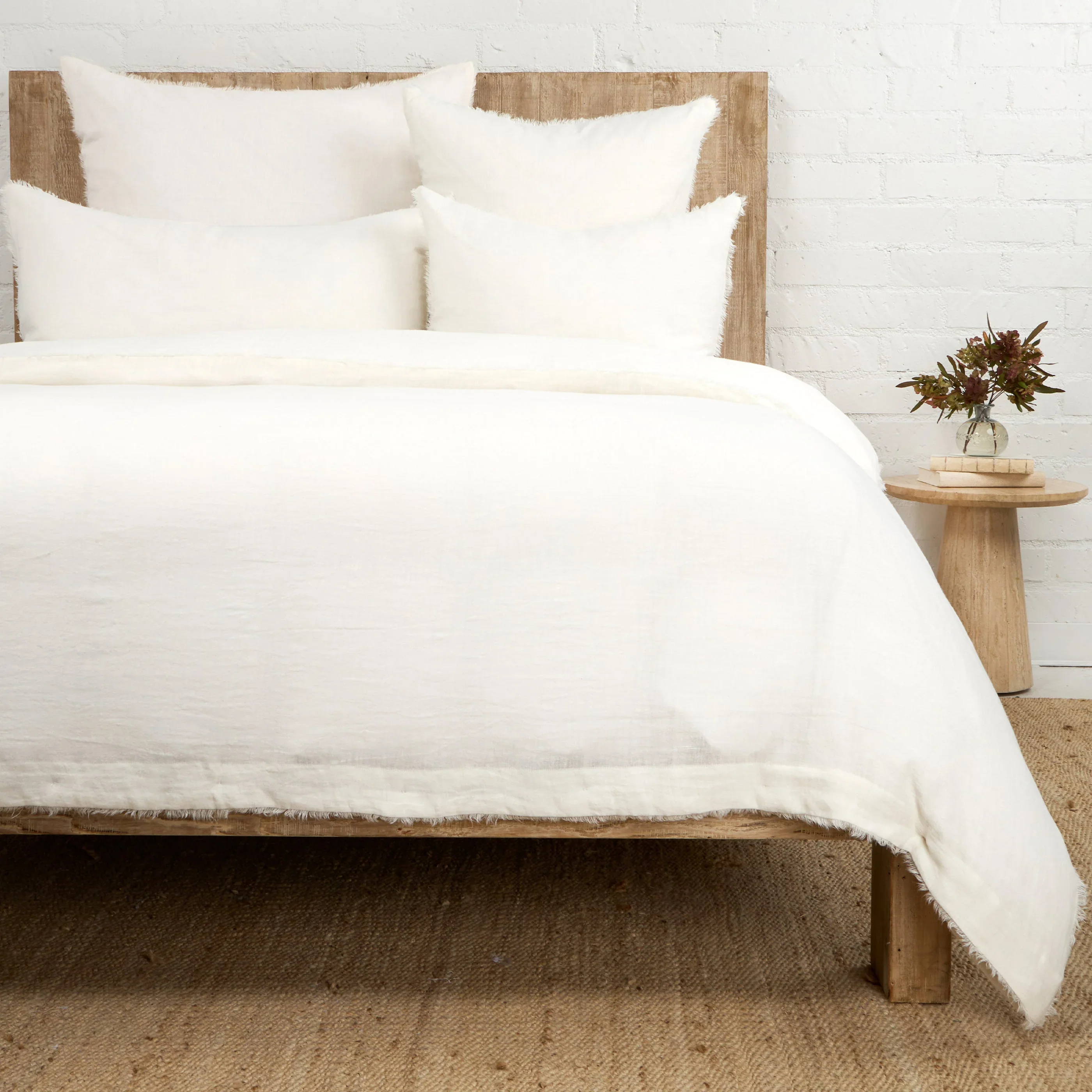 Pom Pom at Home Hunter Linen Duvet Cover & Pillow Shams with Eyelash Fray Edging ~ Available in Queen and King Sizes - Image 13