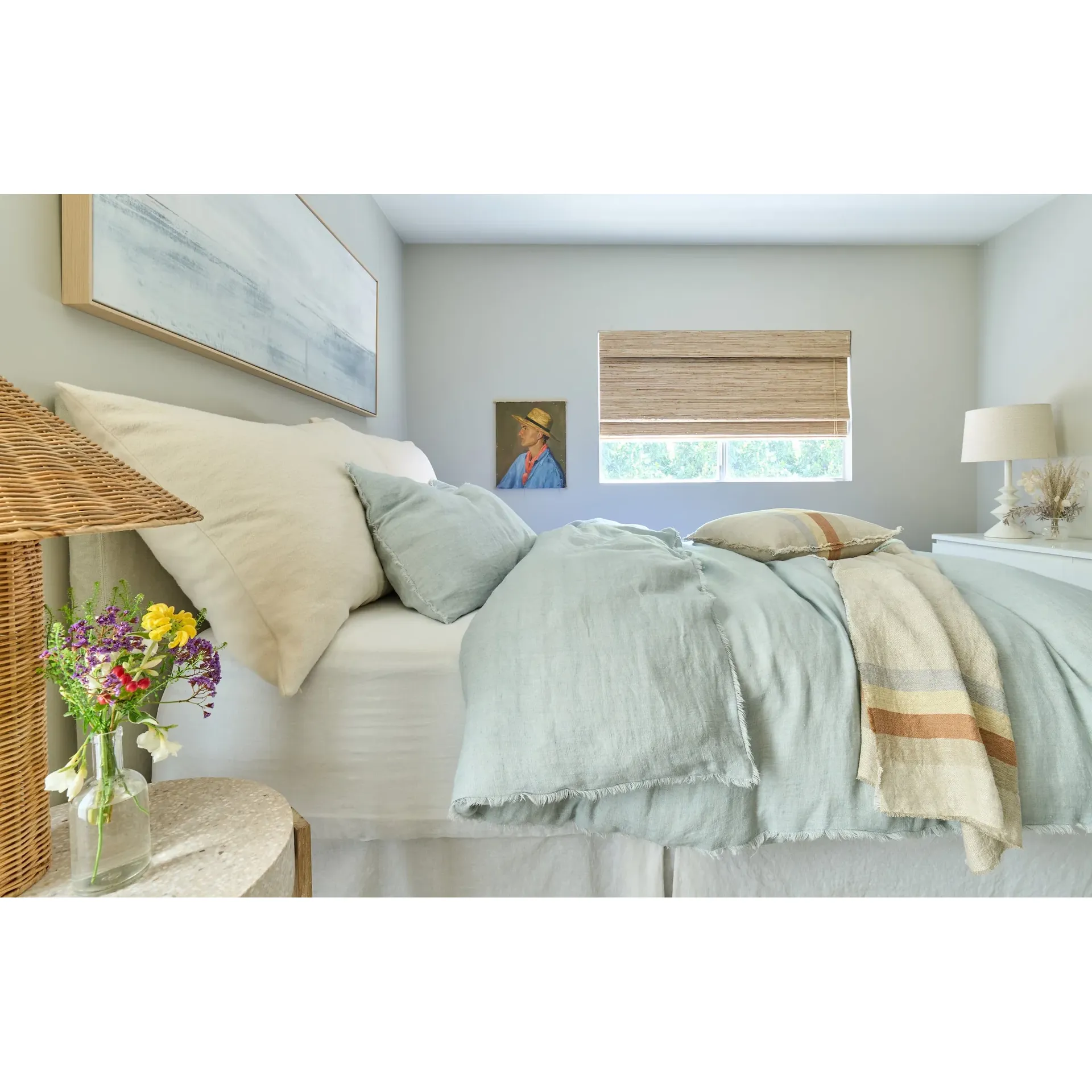 Pom Pom at Home Hunter Linen Duvet Cover & Pillow Shams with Eyelash Fray Edging ~ Available in Queen and King Sizes - Image 6